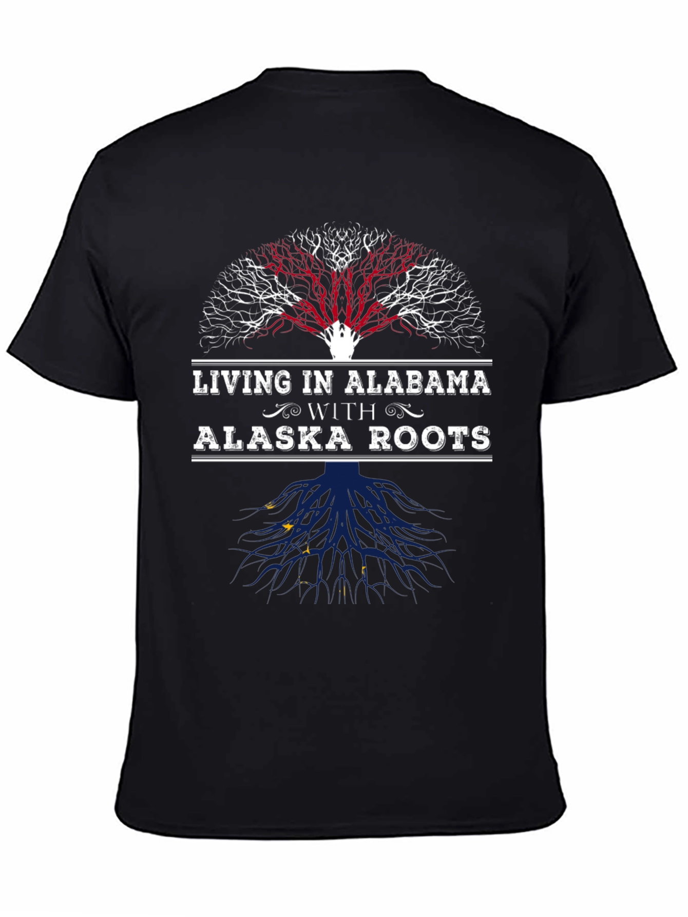 Alabama Living with Alaska Roots T-Shirt