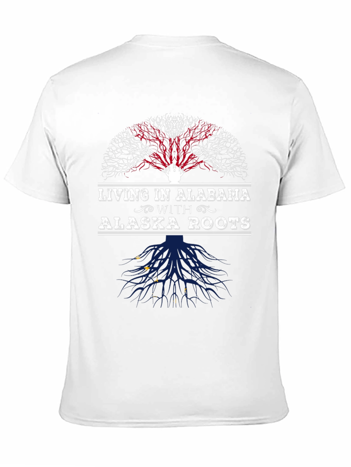 Alabama Living with Alaska Roots T-Shirt