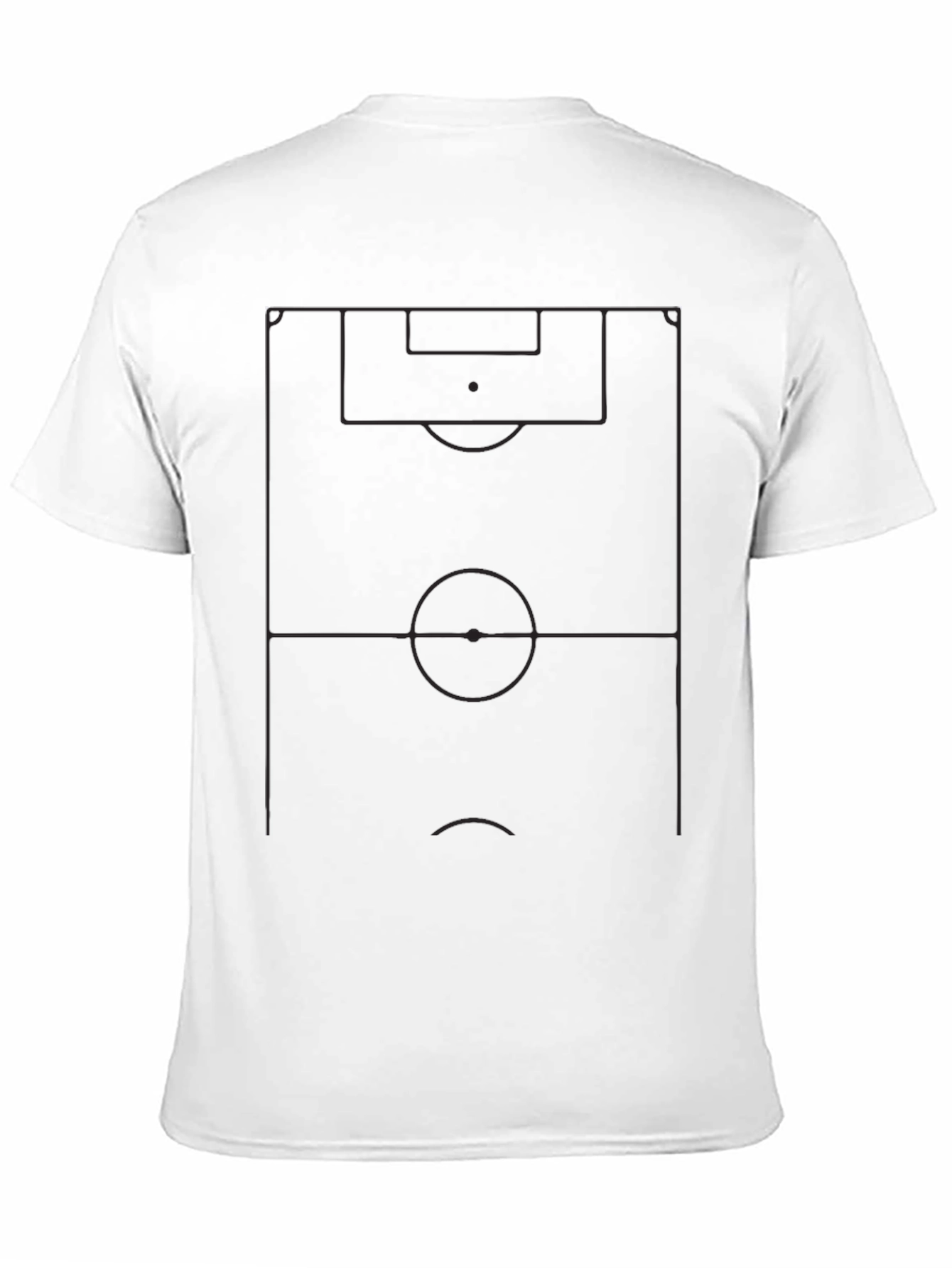 Soccer Field Graphic Tee - Black Cotton Comfort