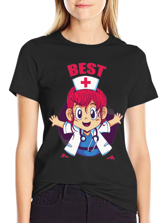 Best Nurse Ever Cartoon Graphic Tee