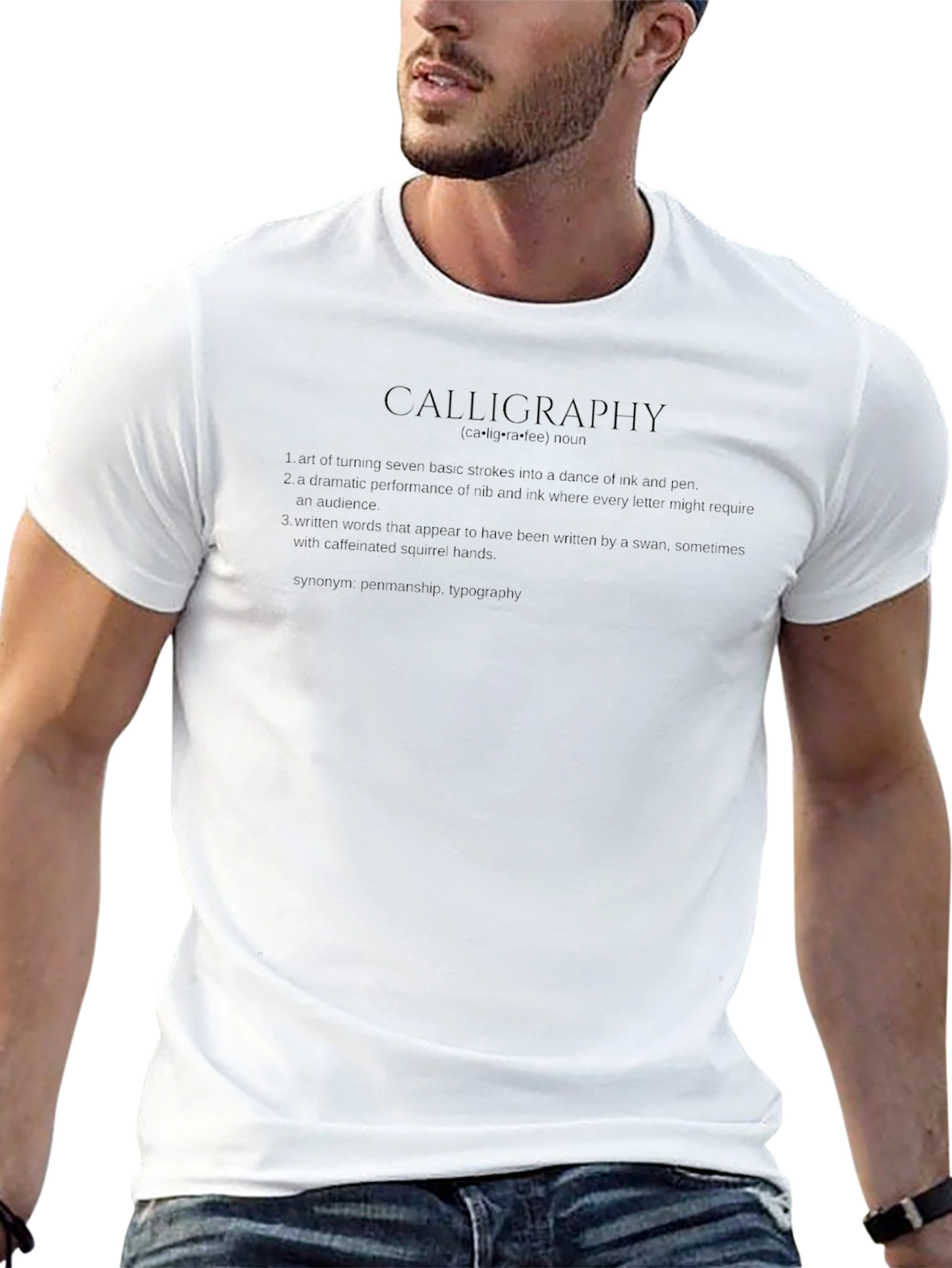 Calligraphy Definition Black T-Shirt