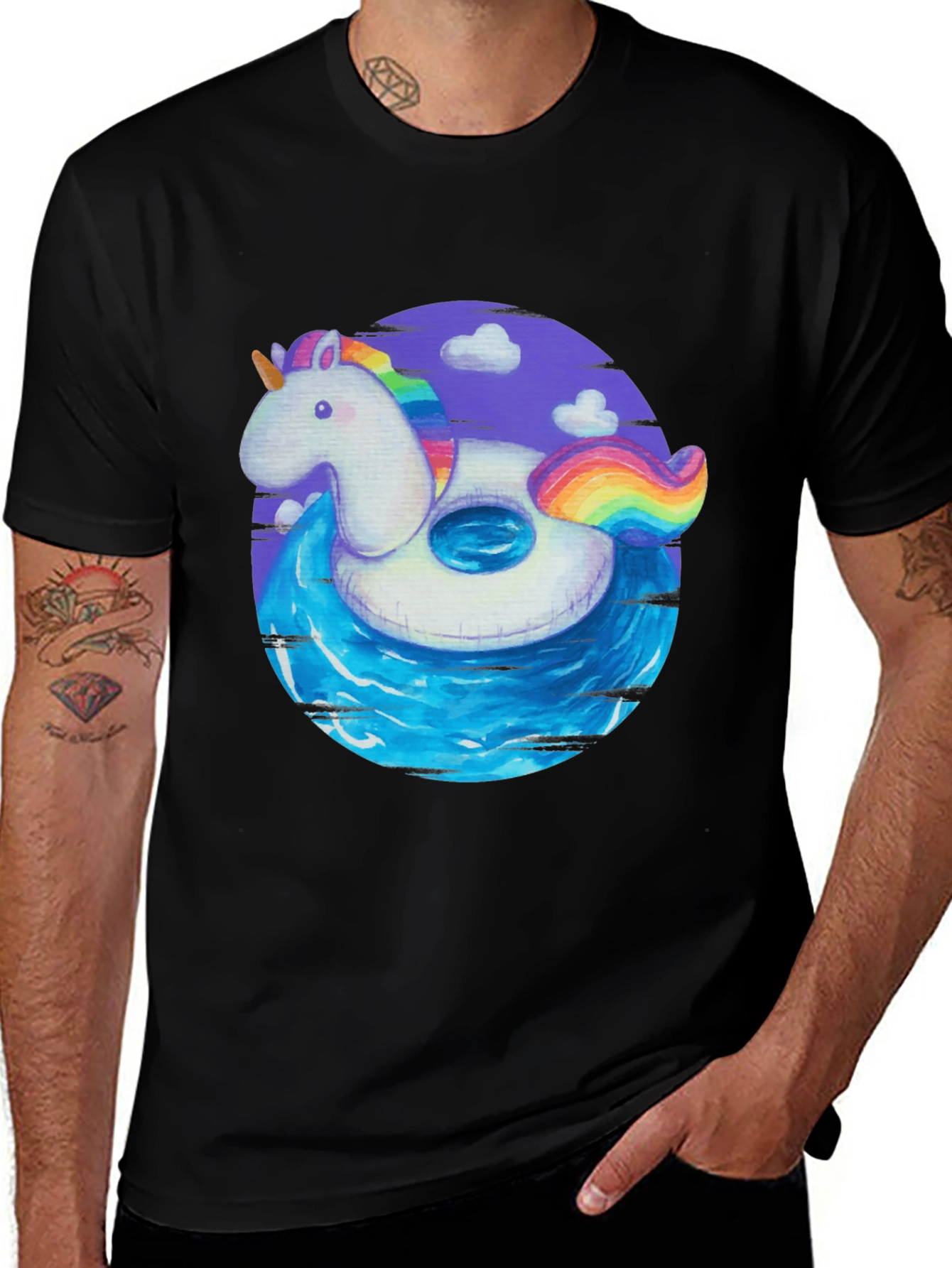 Unicorn Pool Float Graphic Tee