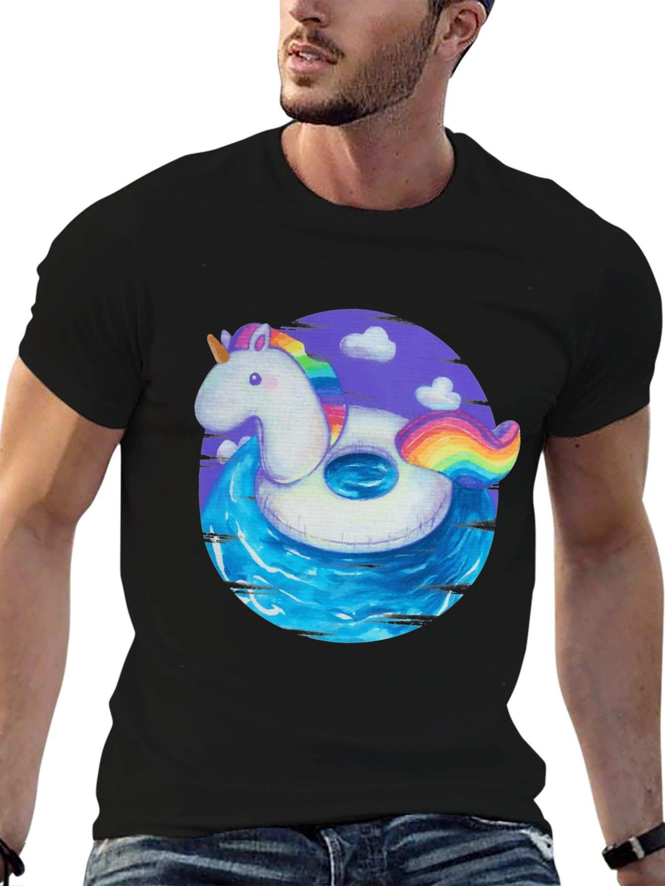 Unicorn Pool Float Graphic Tee