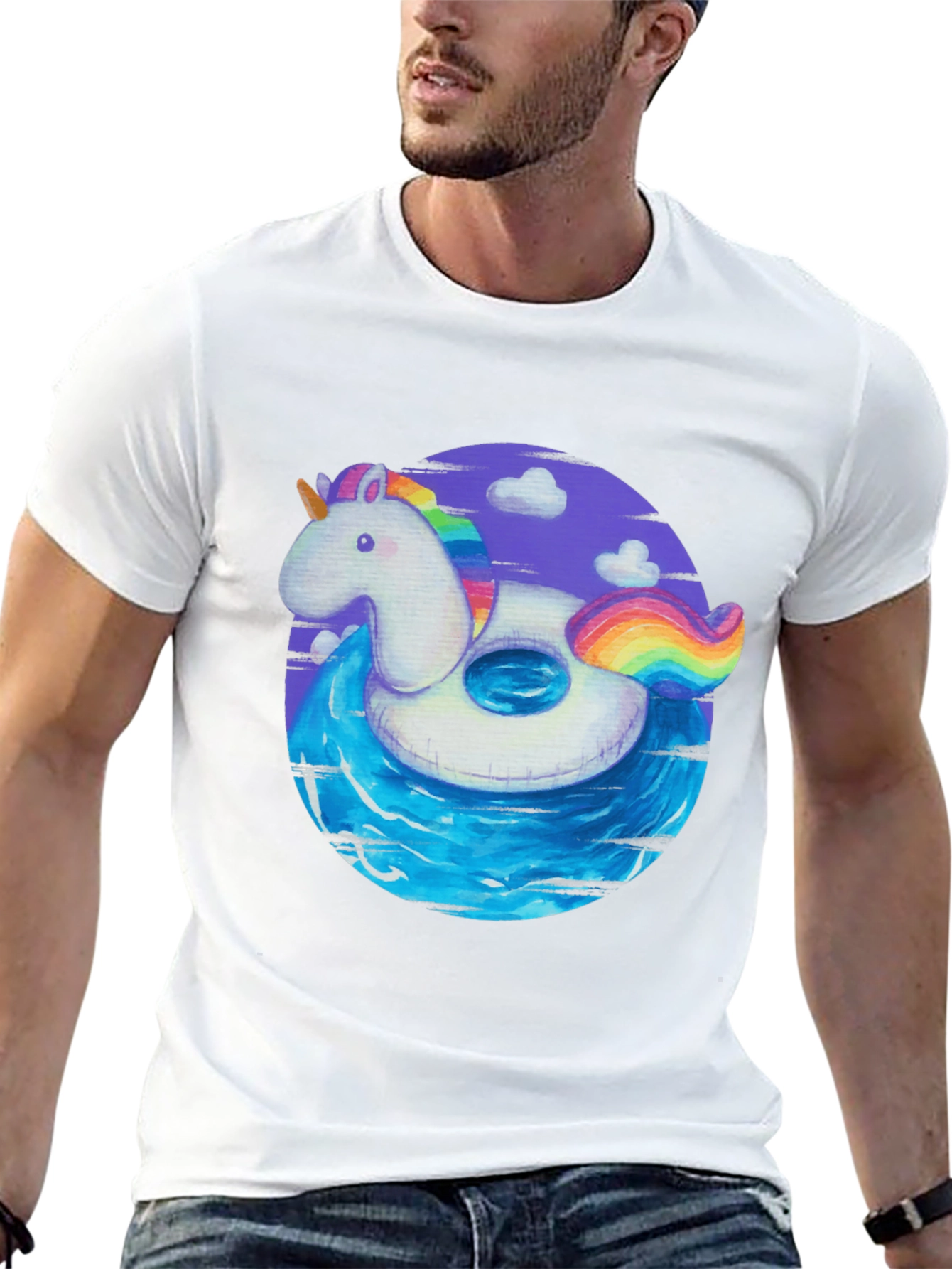 Unicorn Pool Float Graphic Tee