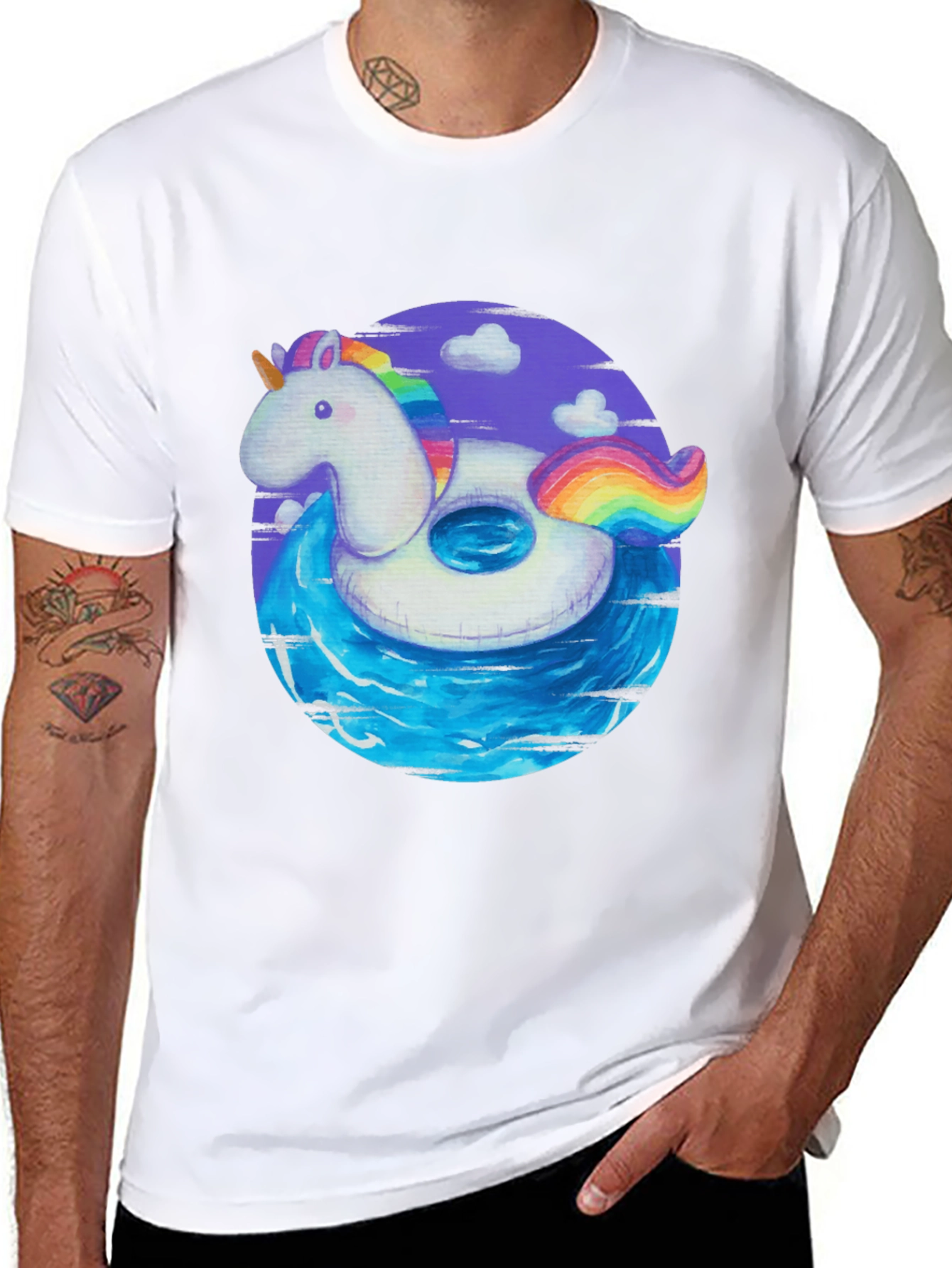 Unicorn Pool Float Graphic Tee