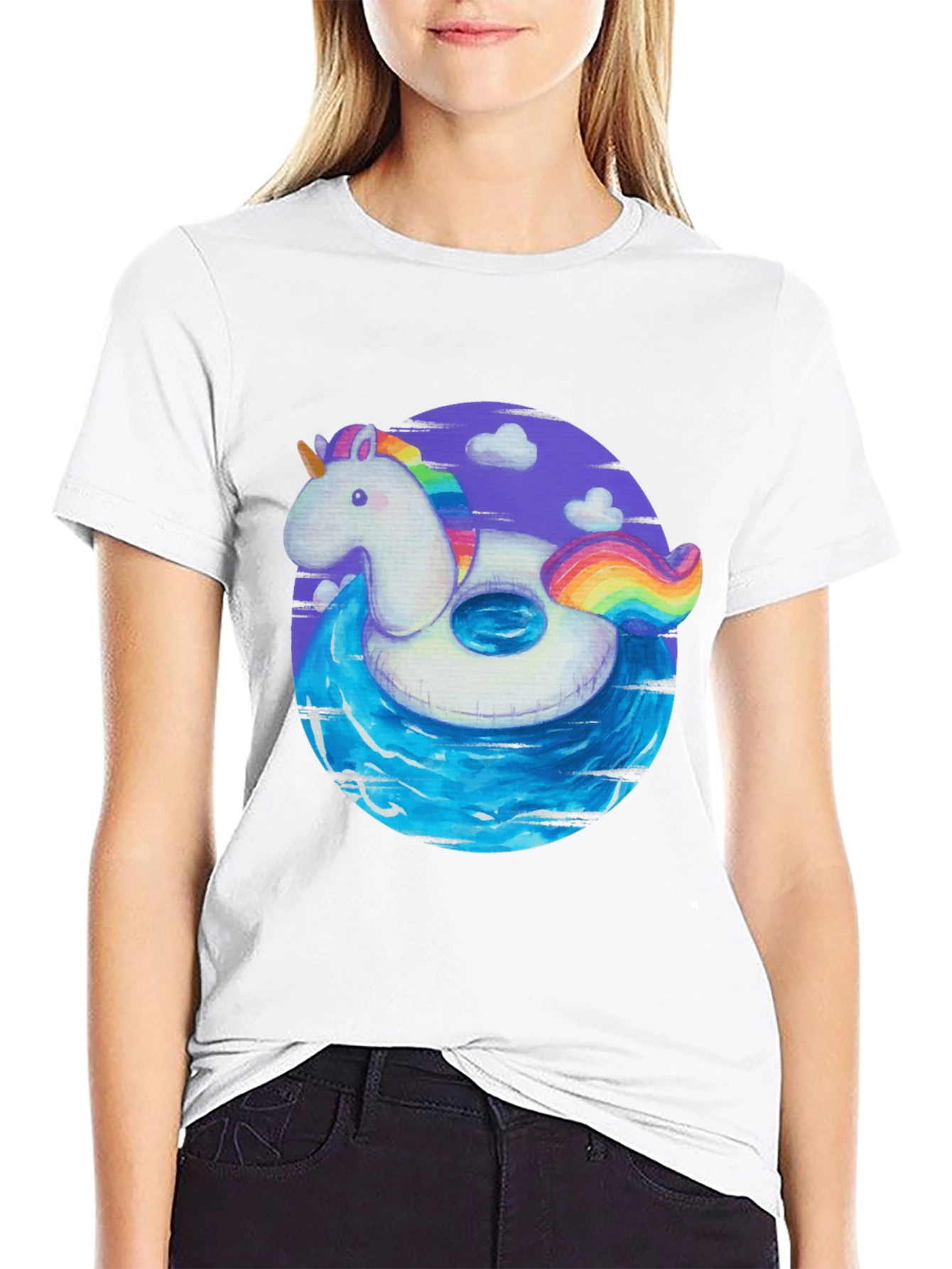 Unicorn Pool Float Graphic Tee