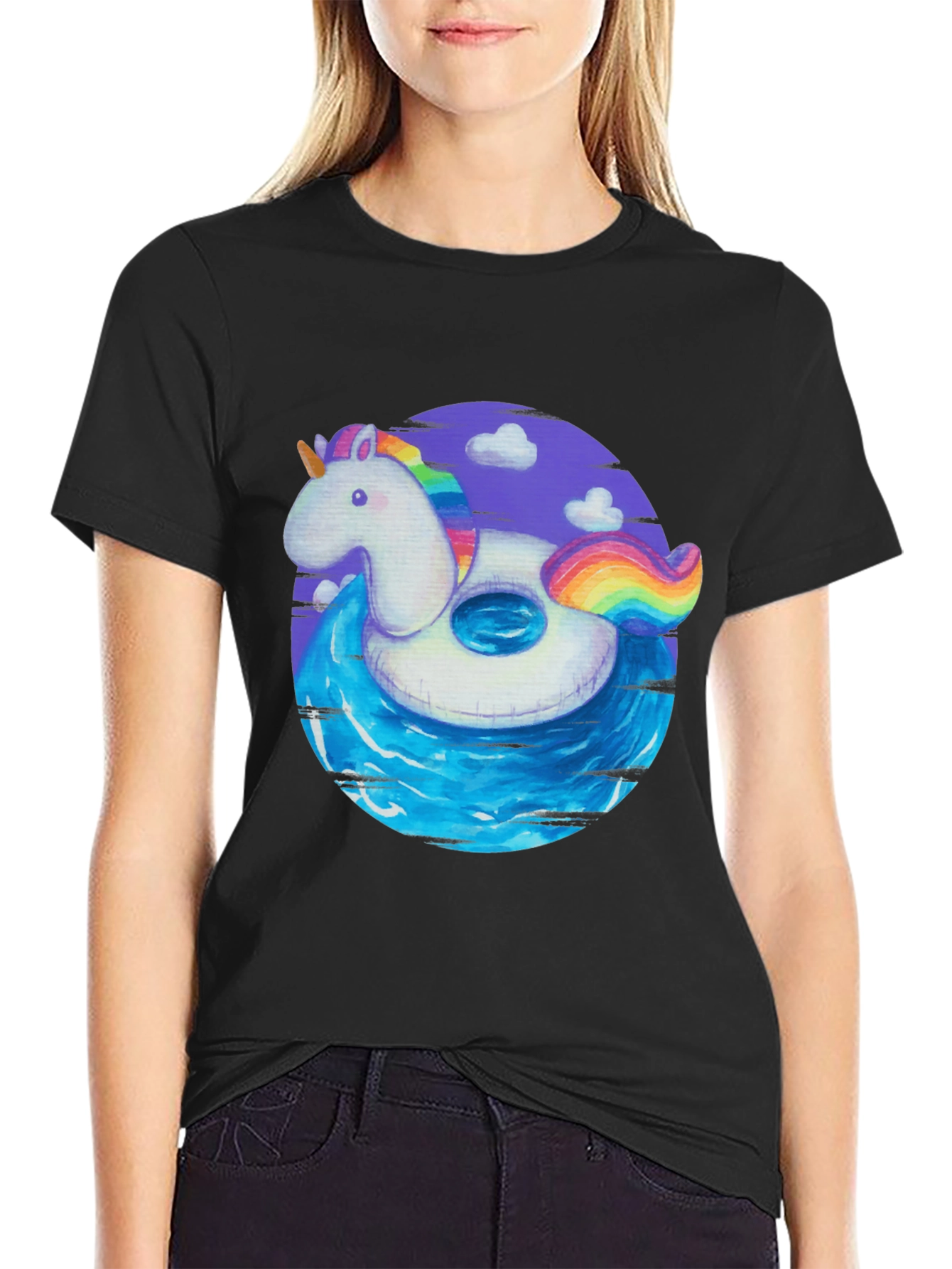 Unicorn Pool Float Graphic Tee