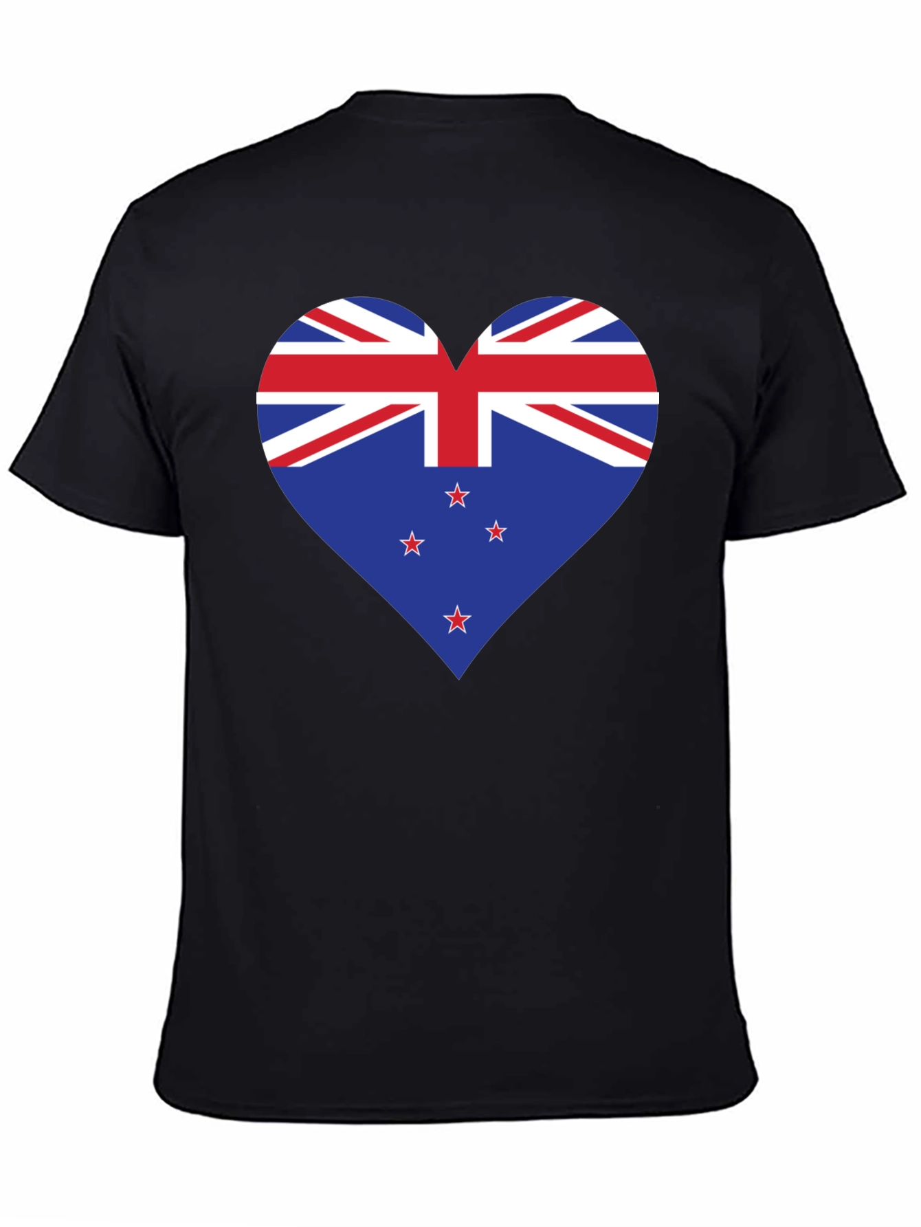New Zealand Flag Heart Graphic T-Shirt