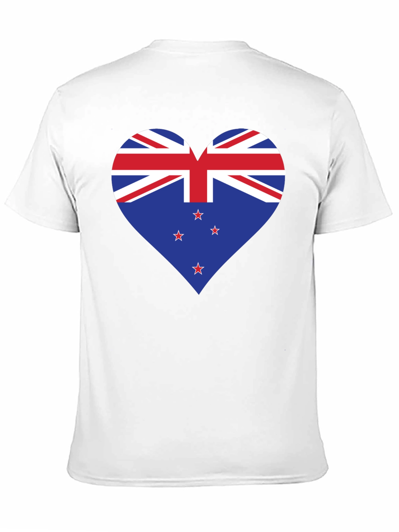 New Zealand Flag Heart Graphic T-Shirt