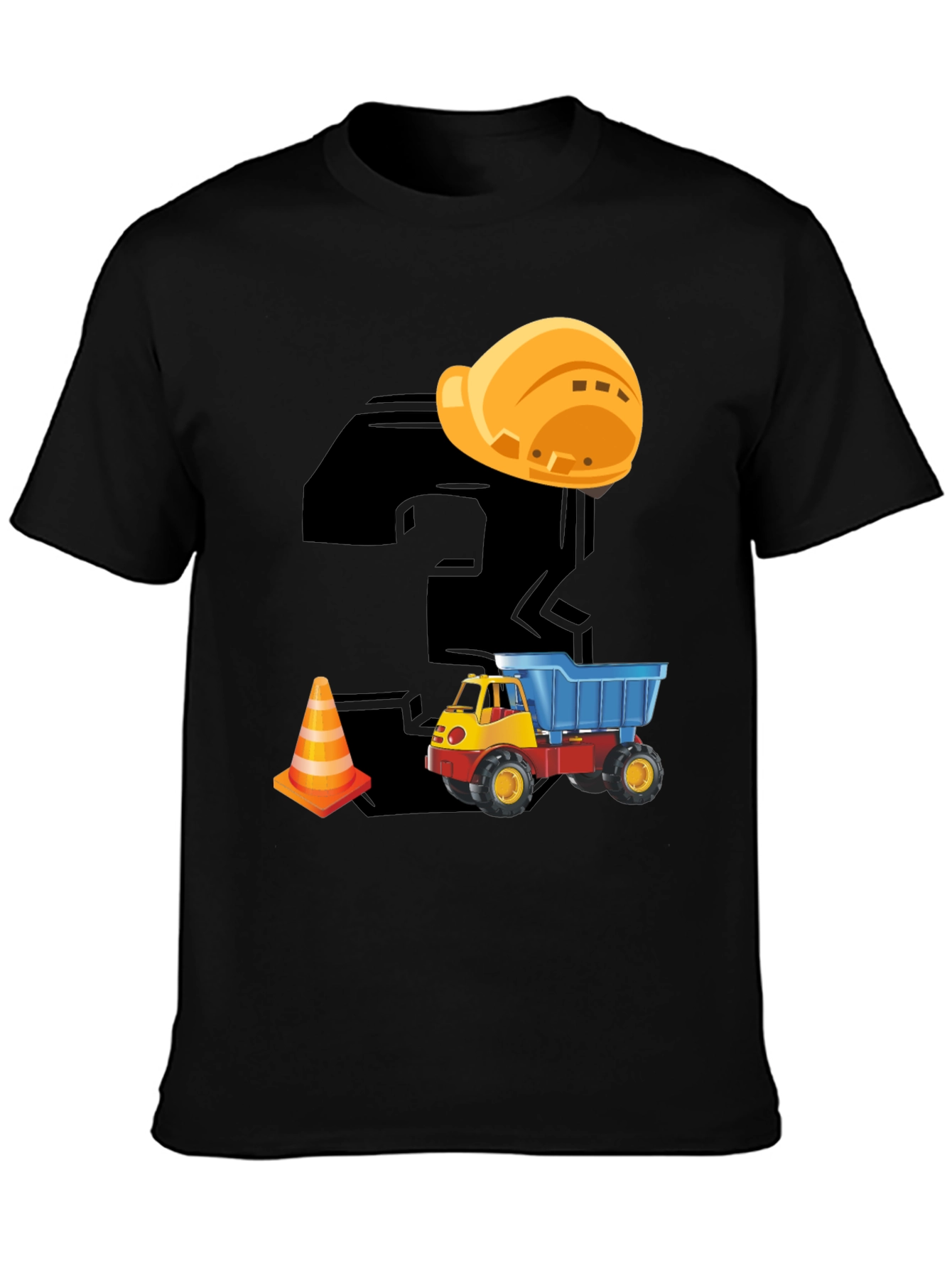Construction Themed Birthday T-Shirt for Kids