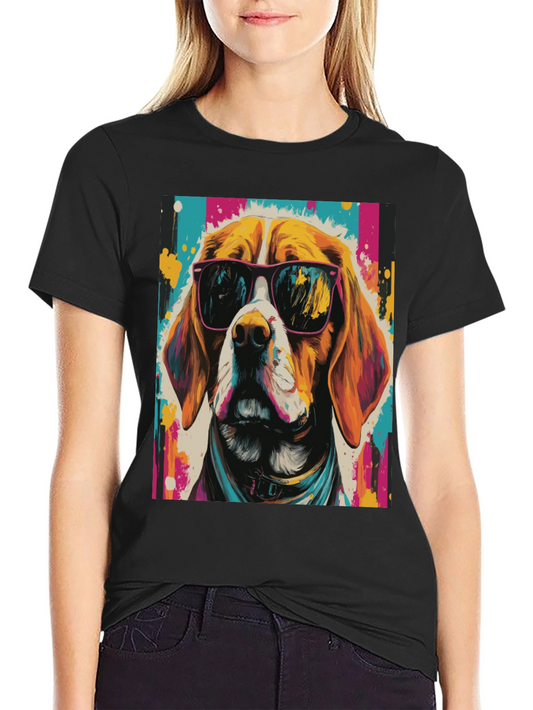 Cool Dog Graphic Tee - Funky Beagle T-Shirt