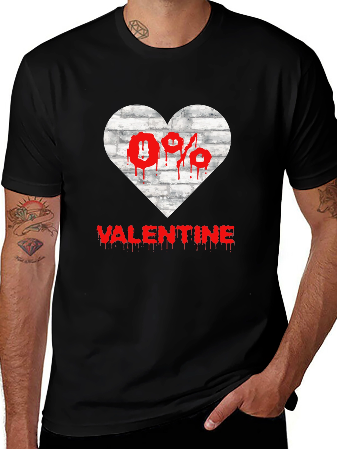 Anti Valentines Day Heart Graphic T-Shirt