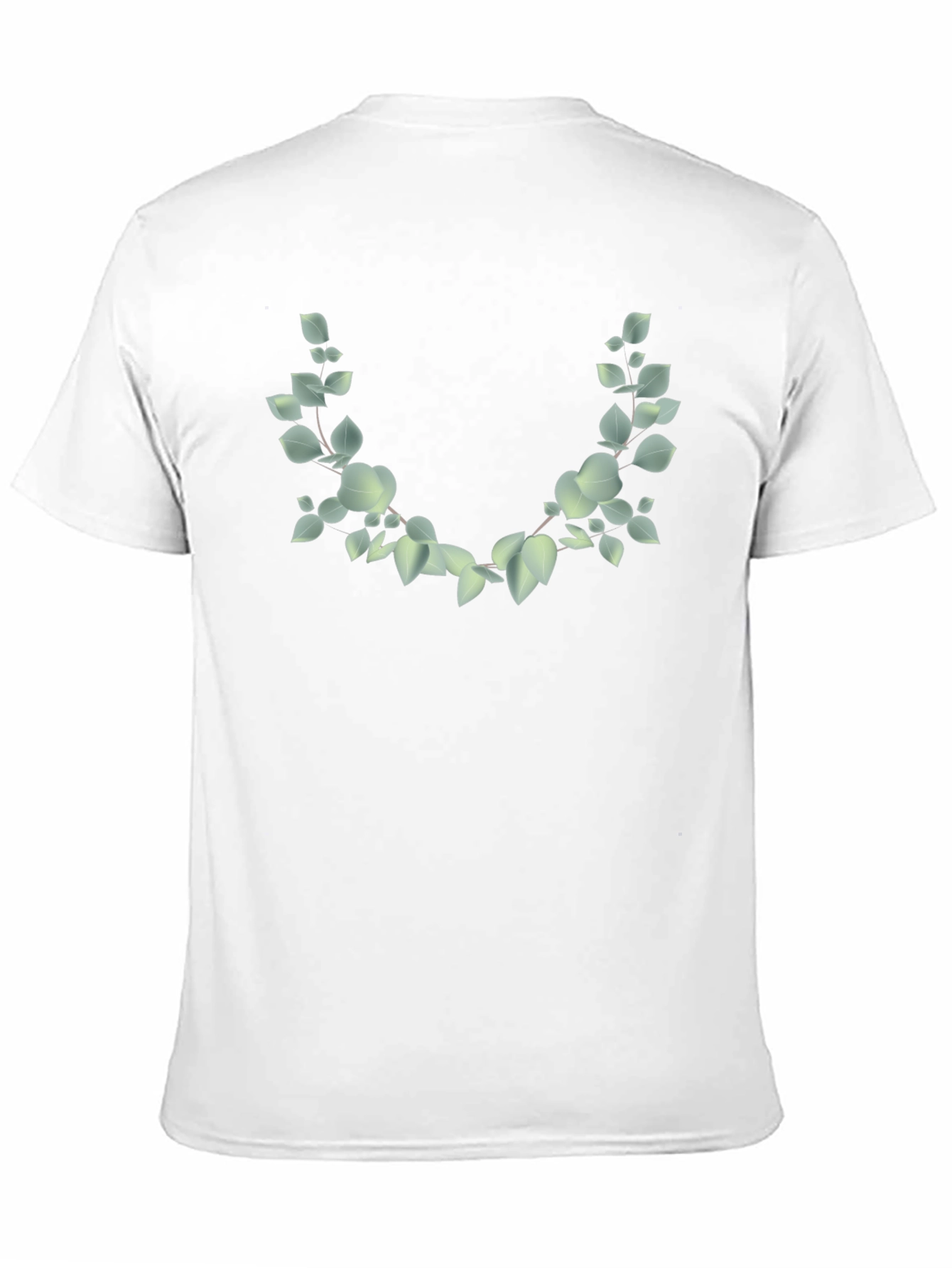 Leaf Wreath Graphic Black T-Shirt