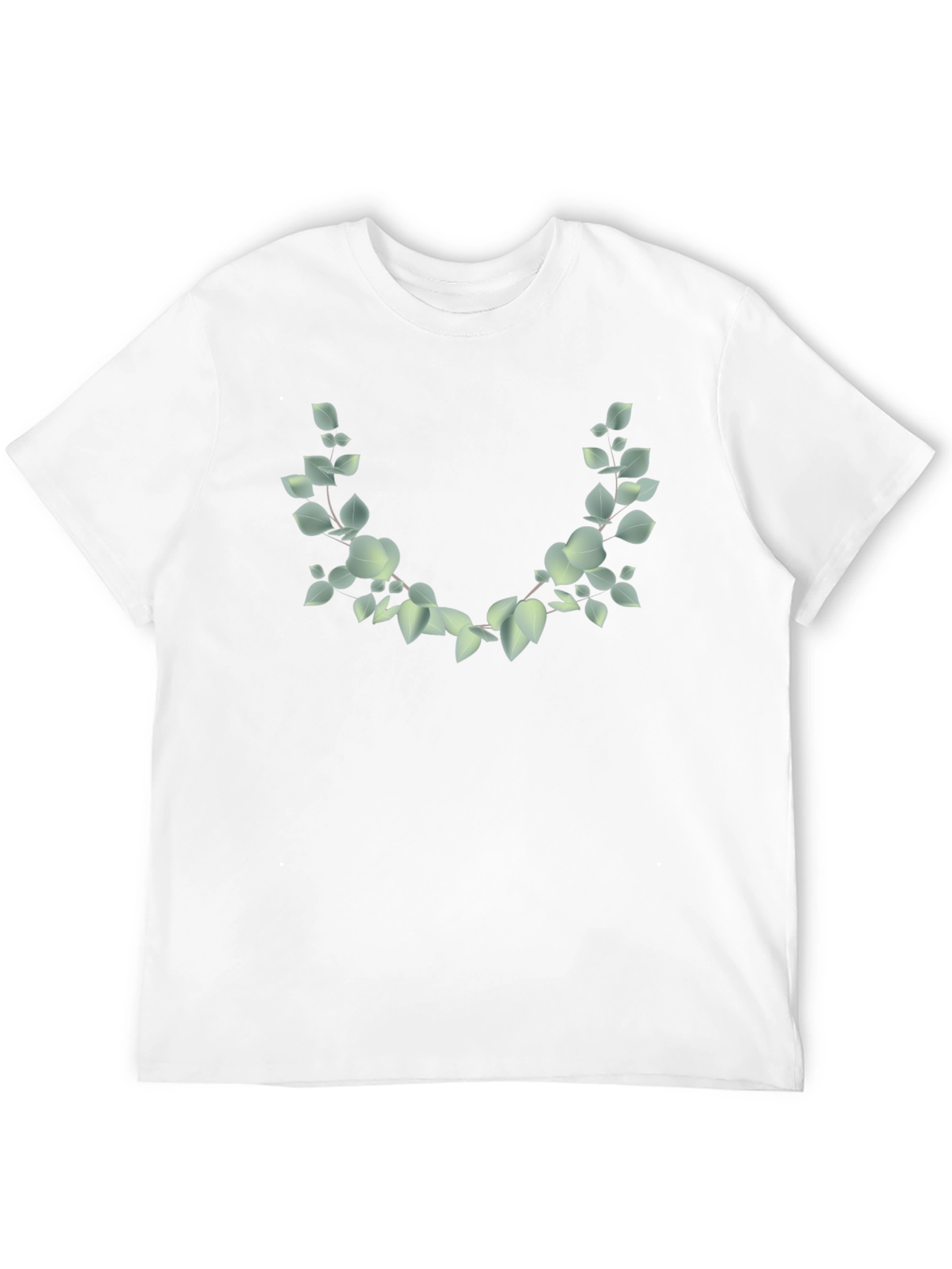 Leaf Wreath Graphic Black T-Shirt