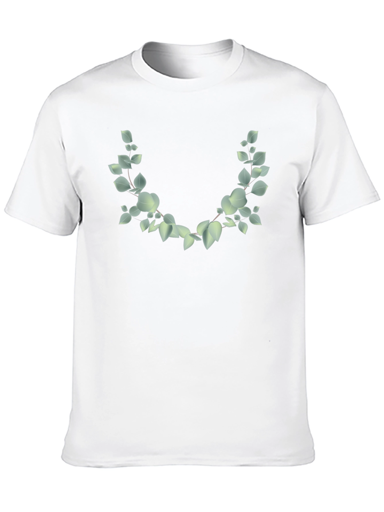 Leaf Wreath Graphic Black T-Shirt