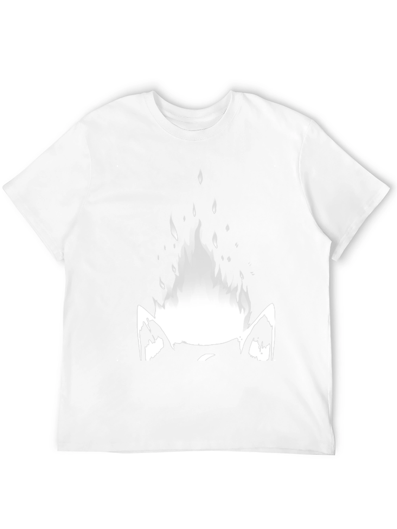 Mystic Cat Flame Graphic Tee - Black