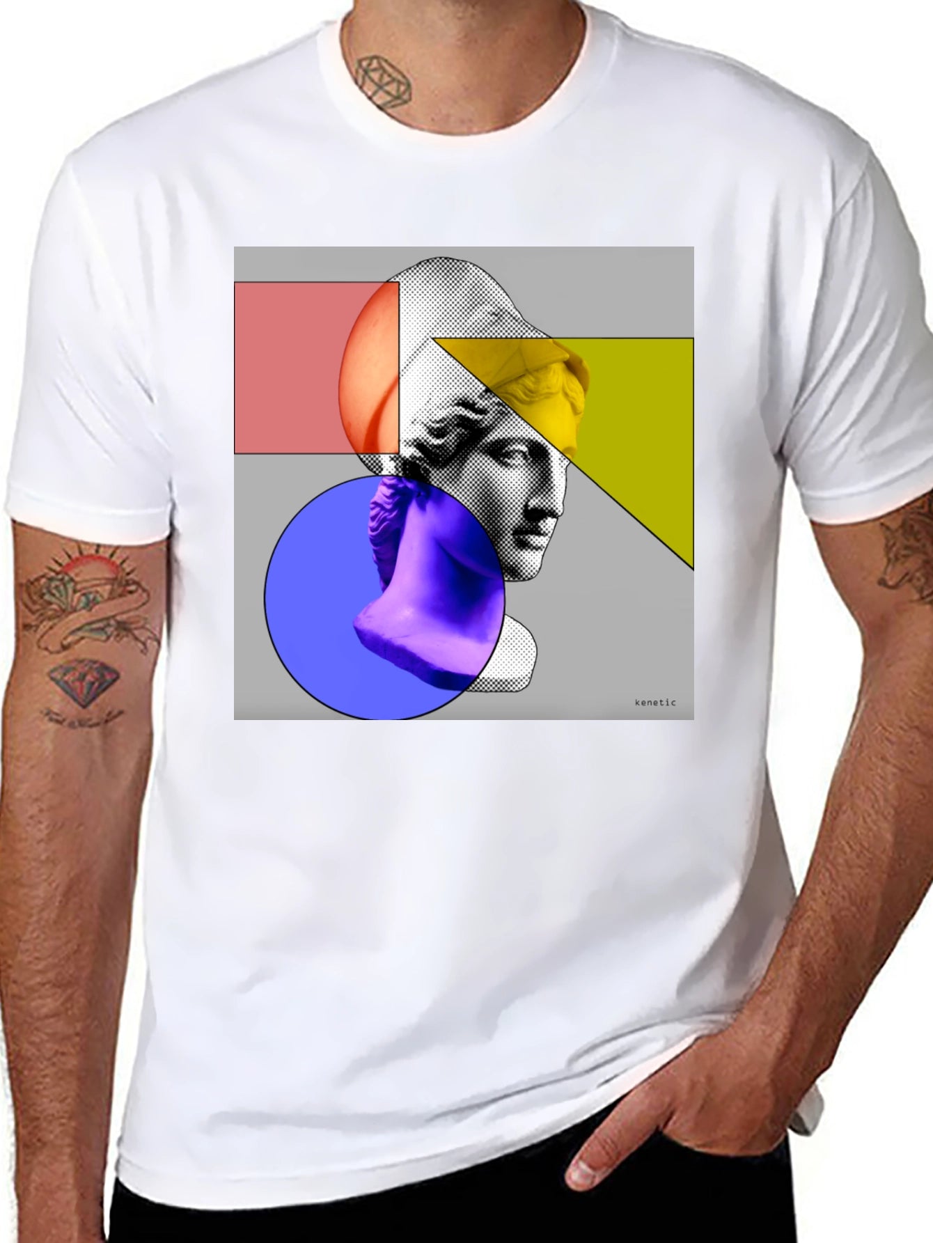 Abstract Art Apollo Black Graphic Tee
