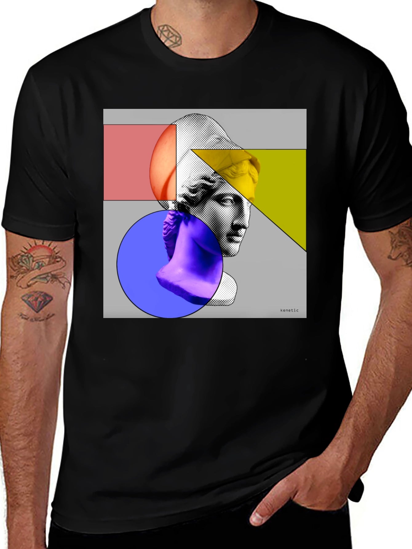 Abstract Art Apollo Black Graphic Tee