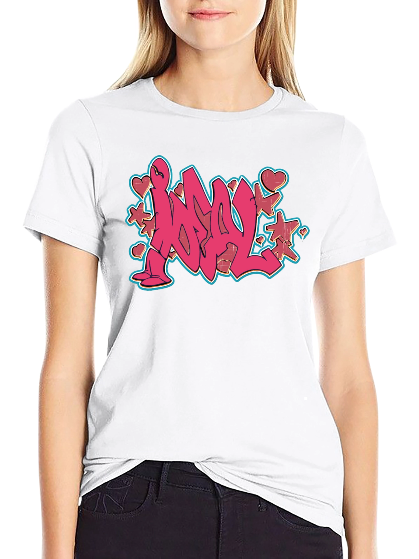 Graffiti Style Black T-Shirt