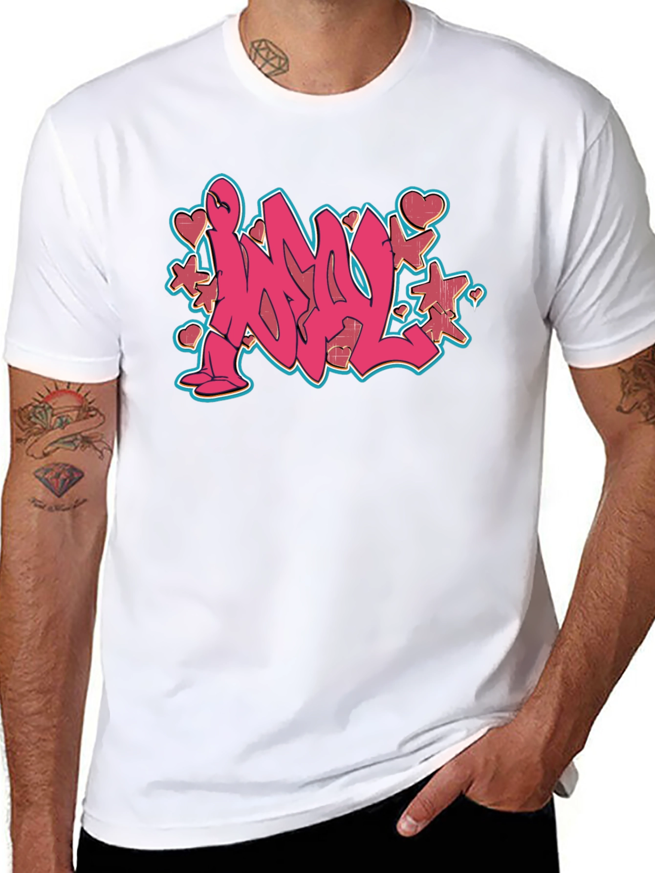 Graffiti Style Black T-Shirt