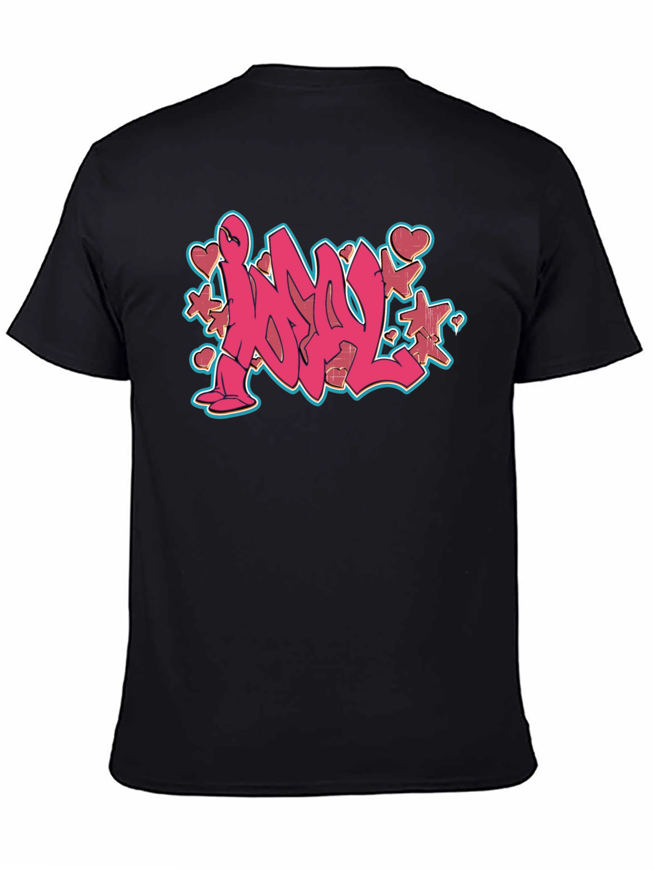 Graffiti Style Black T-Shirt