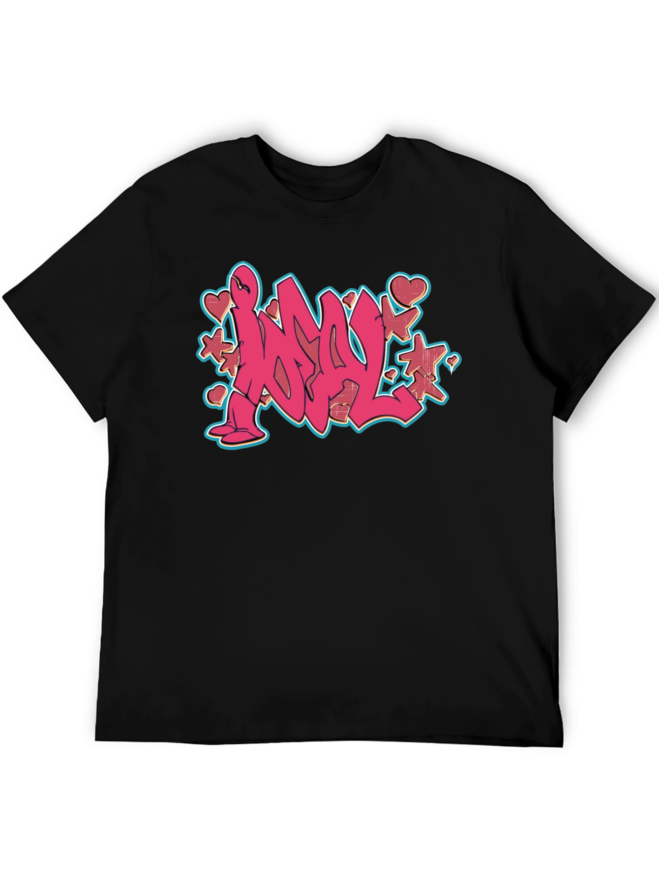 Graffiti Style Black T-Shirt