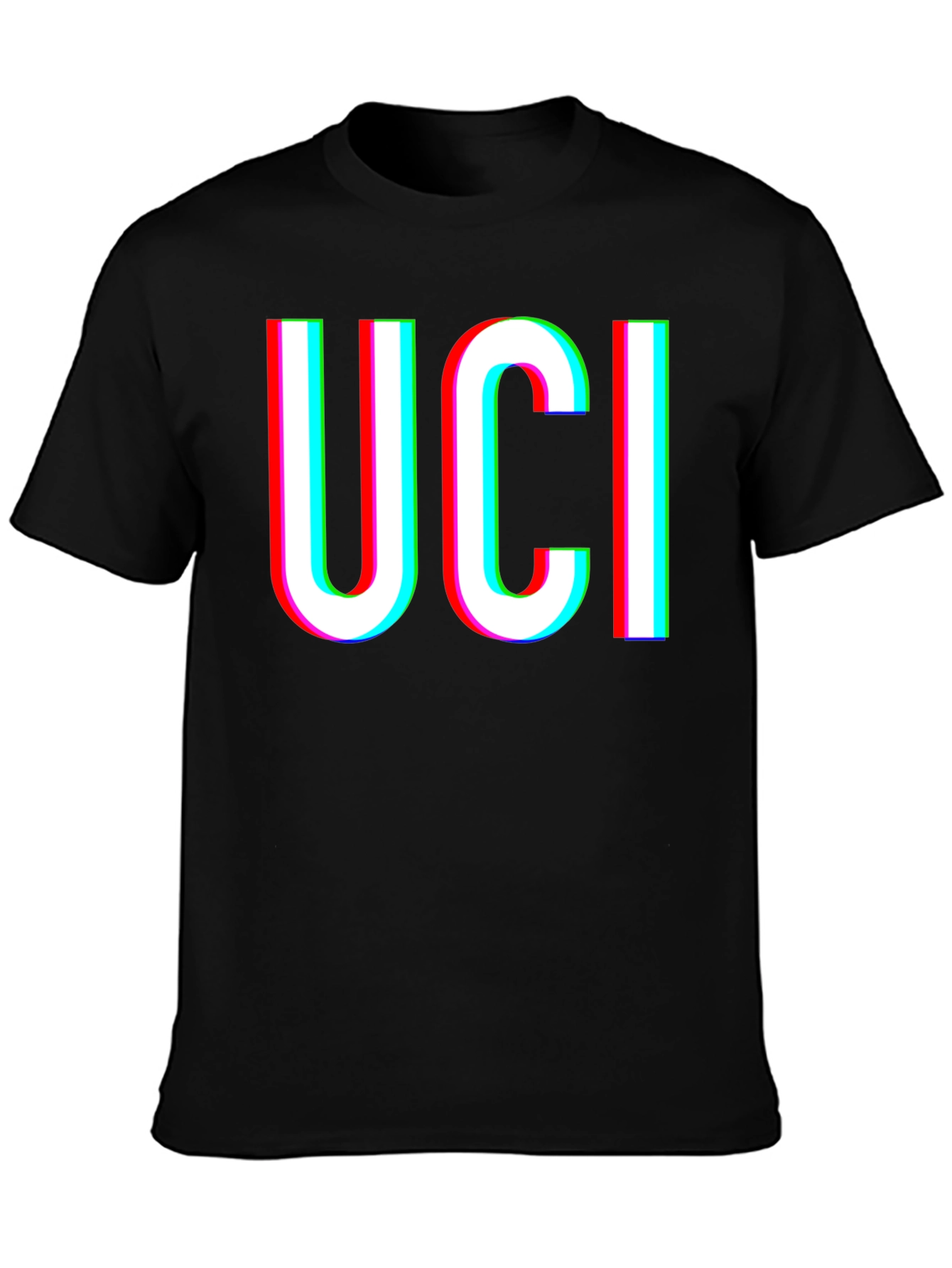 UCI Glitch Graphic Black T-Shirt