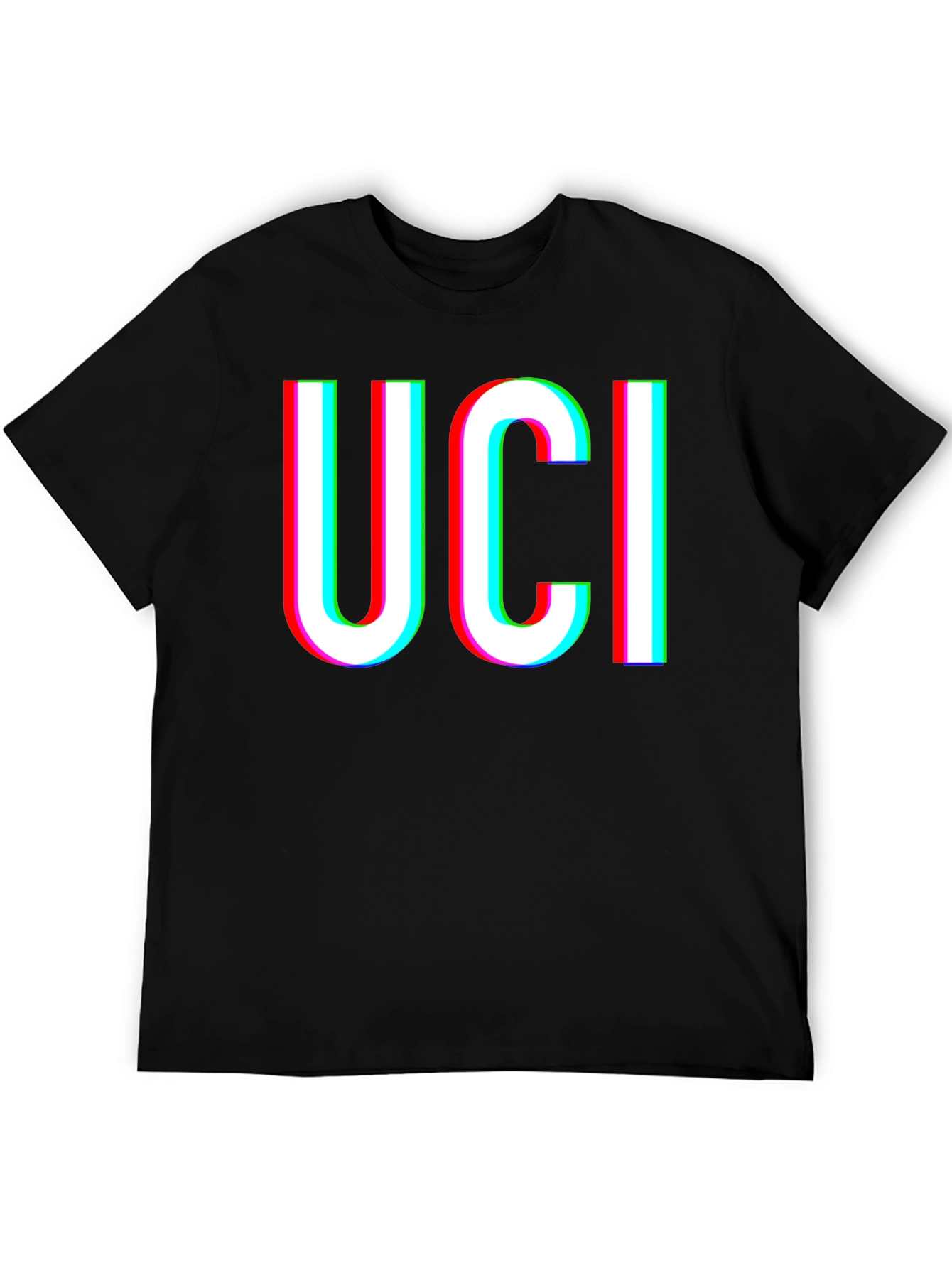 UCI Glitch Graphic Black T-Shirt