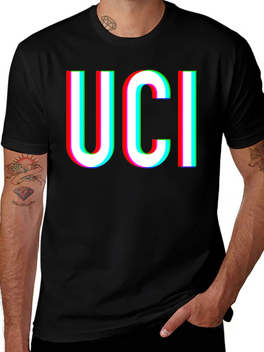 UCI Glitch Graphic Black T-Shirt