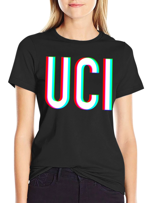 UCI Glitch Graphic Black T-Shirt