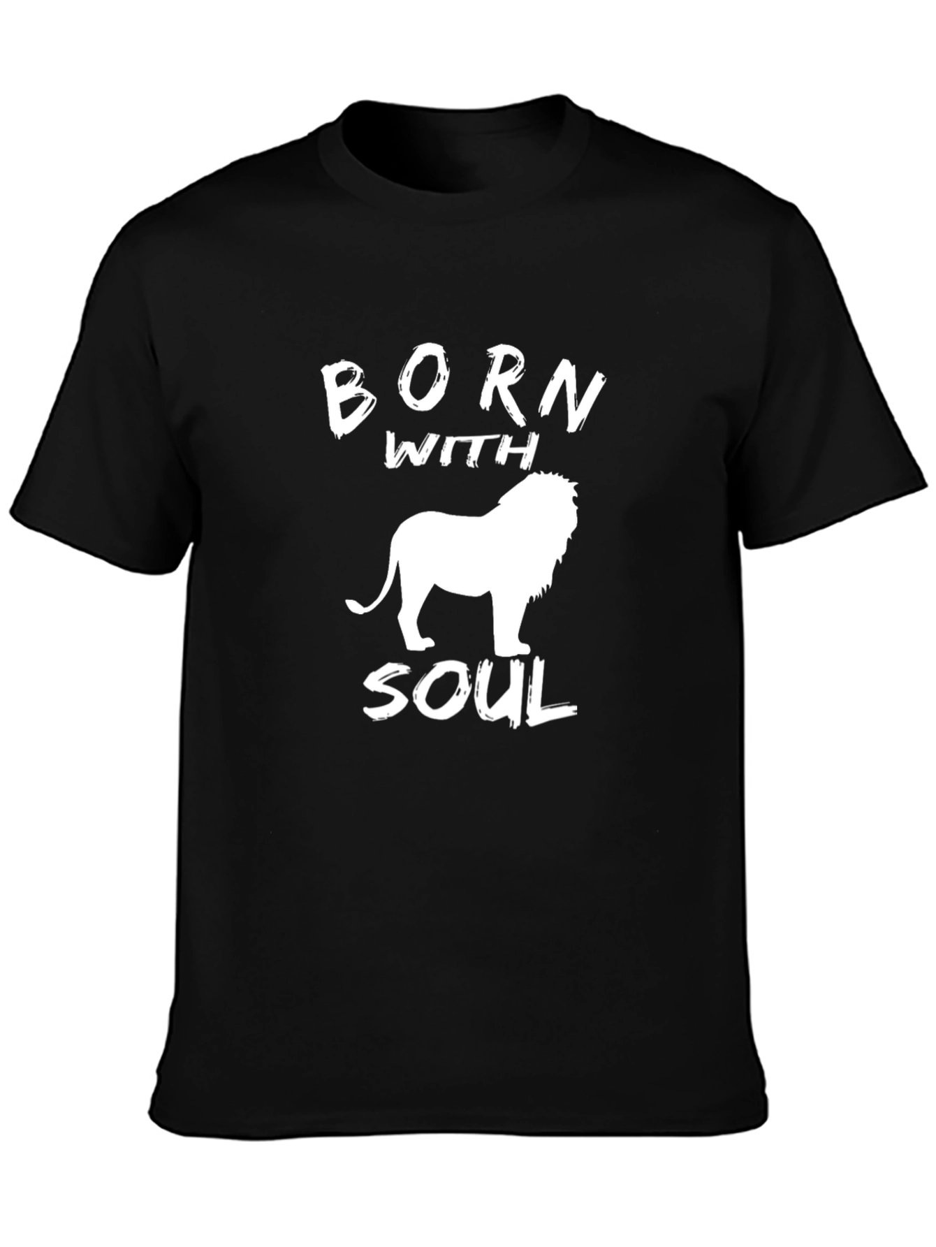 Born With Soul Lion Graphic T-Shirt