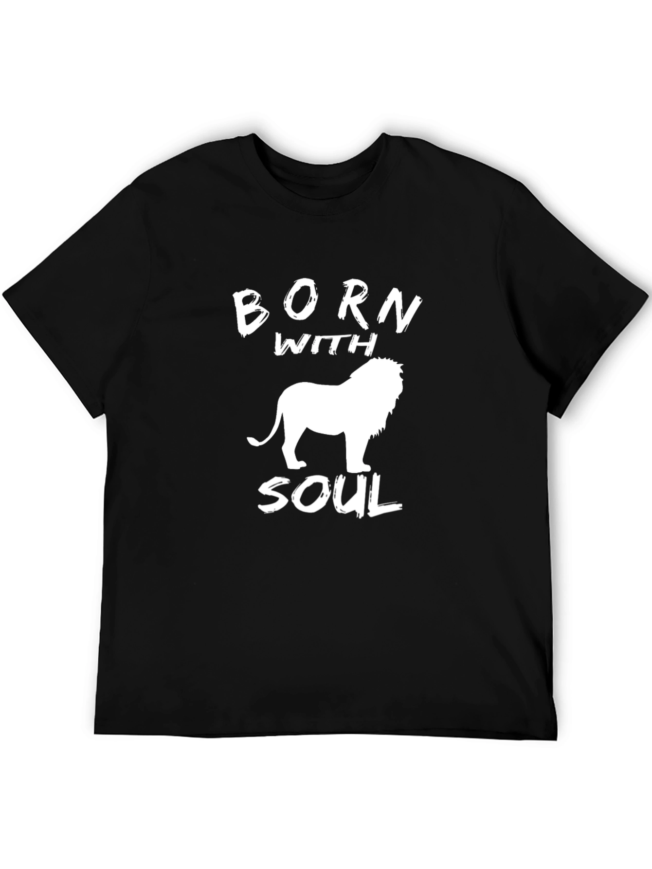 Born With Soul Lion Graphic T-Shirt
