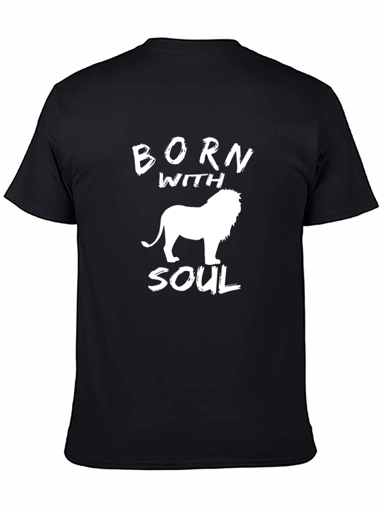 Born With Soul Lion Graphic T-Shirt