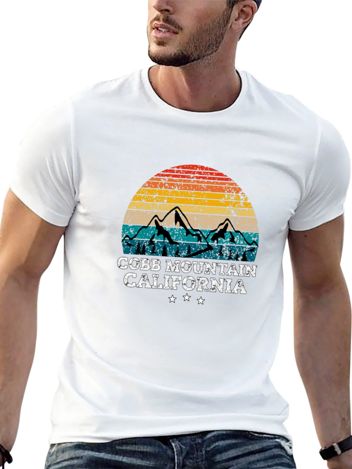 Cobb Mountain California Retro Graphic T-Shirt