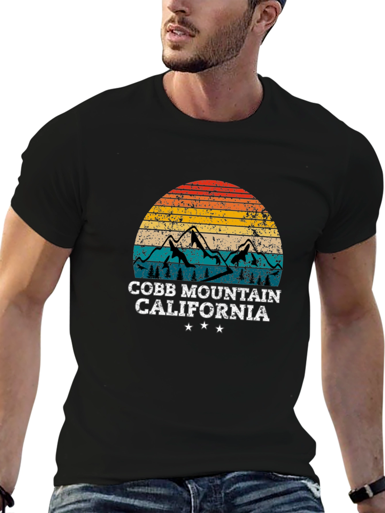 Cobb Mountain California Retro Graphic T-Shirt