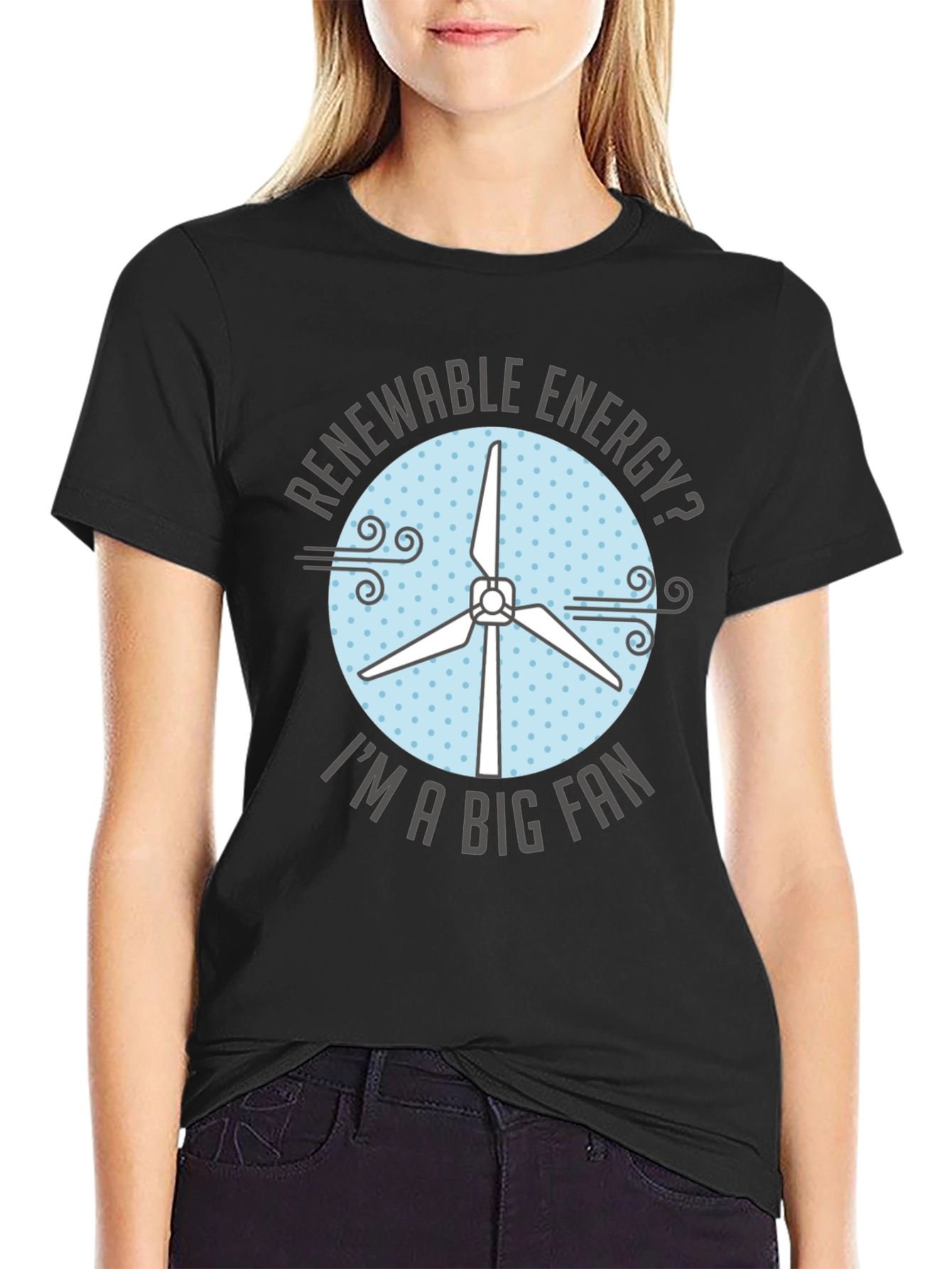 Renewable Energy Fan T-Shirt - Eco-Friendly Design
