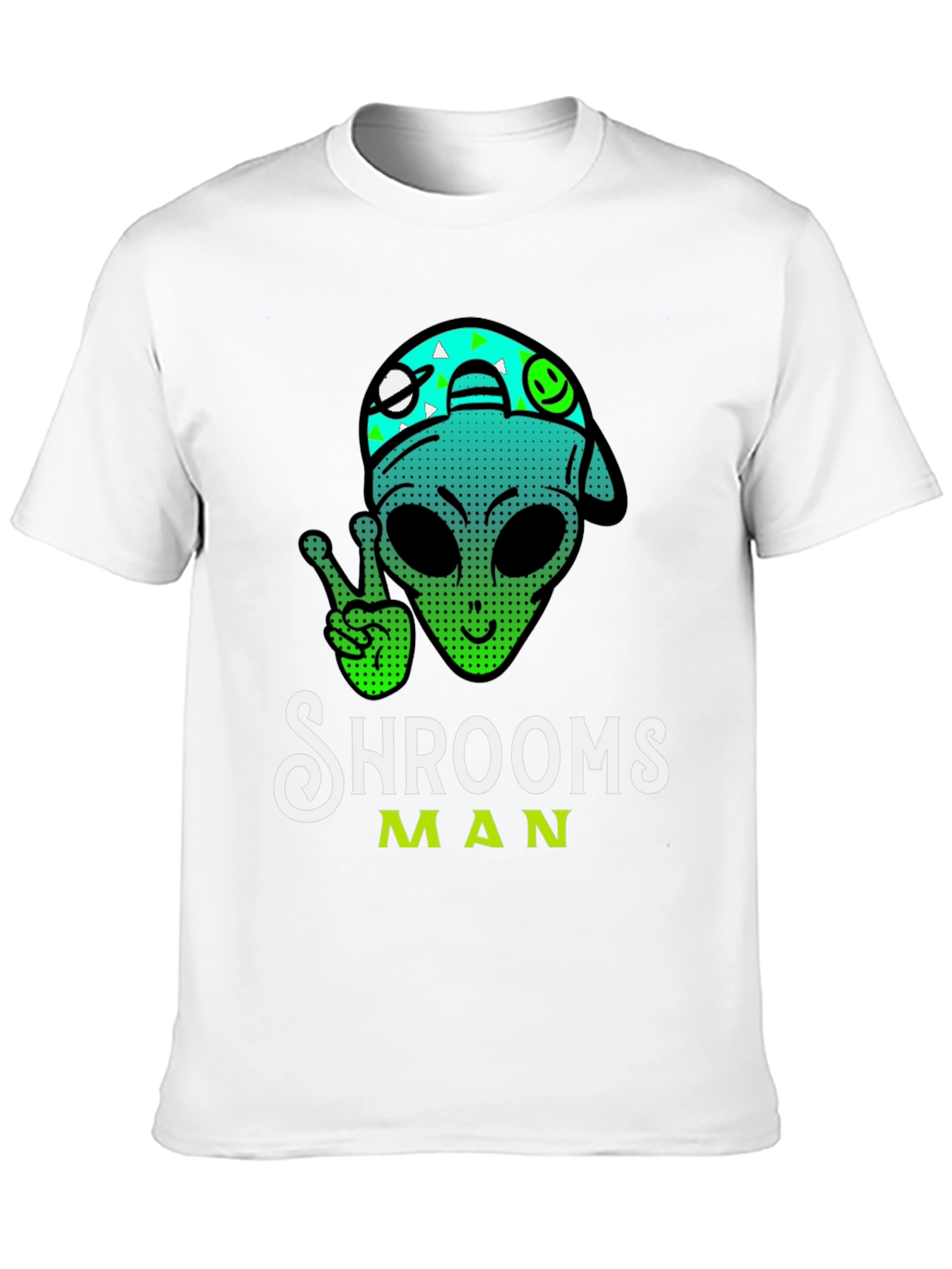 Shrooms Man Alien Graphic Tee