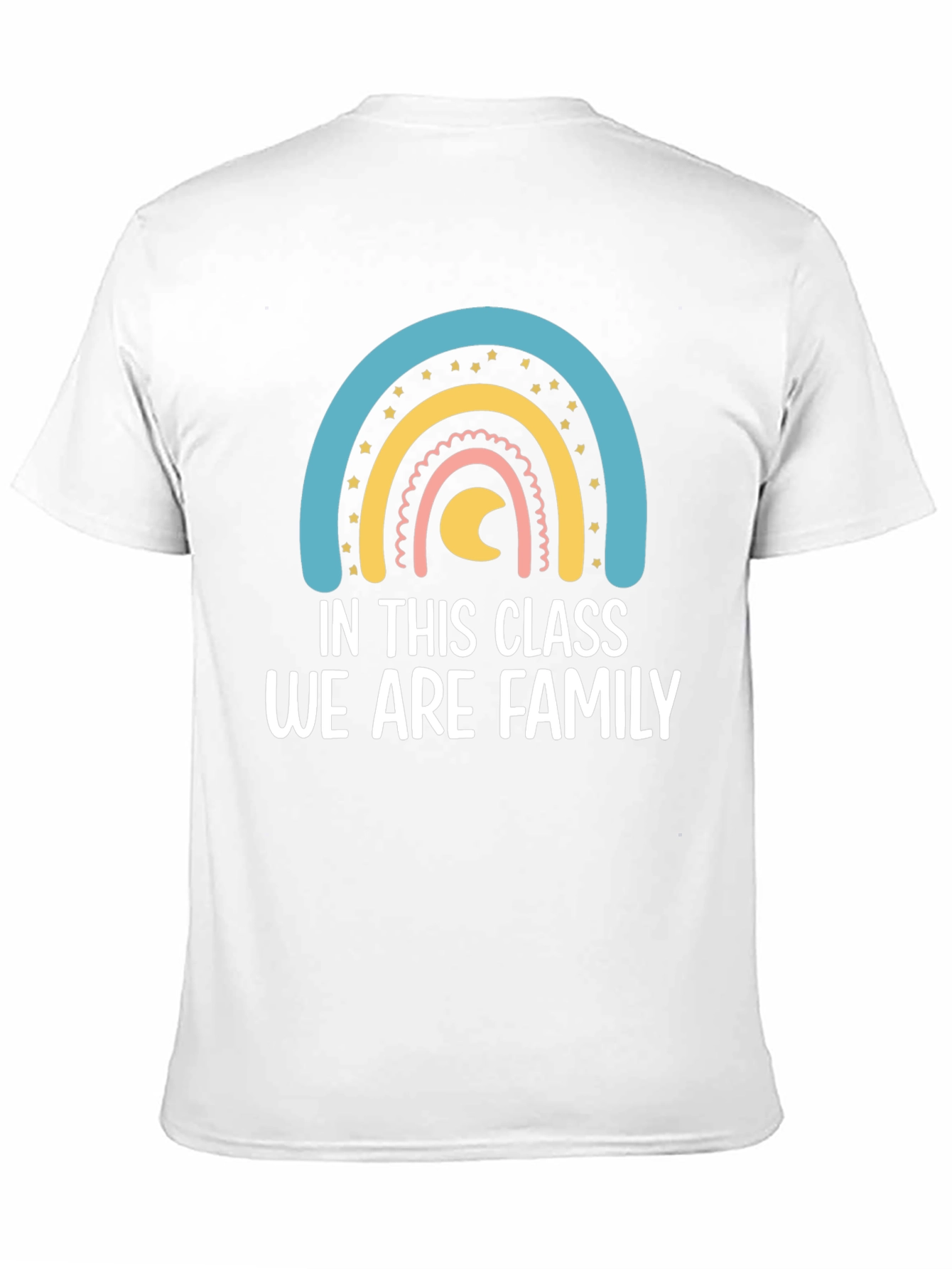 In This Class We Are Family T-Shirt Rainbow Graphic