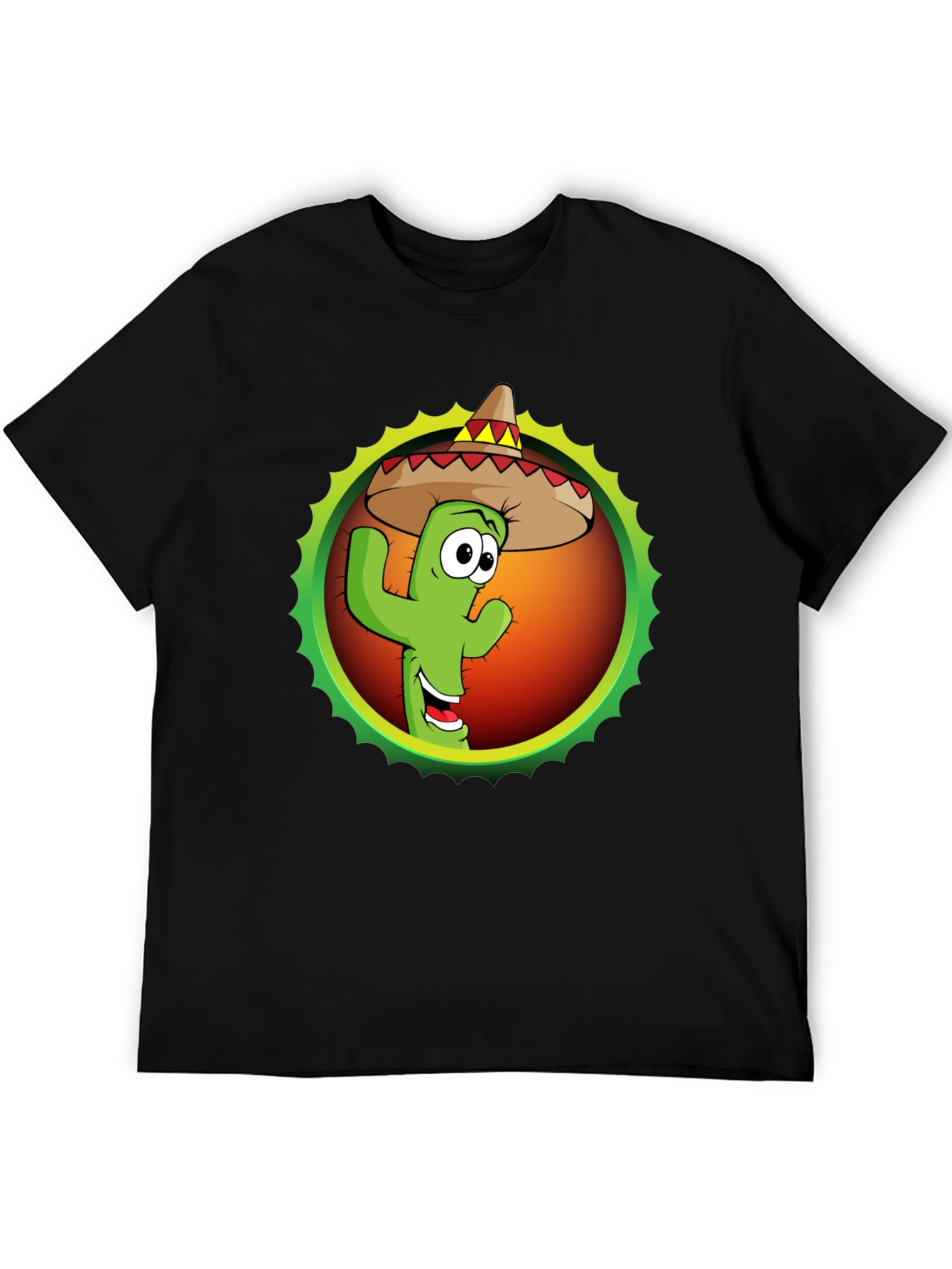 Cactus Sombrero Graphic T-Shirt