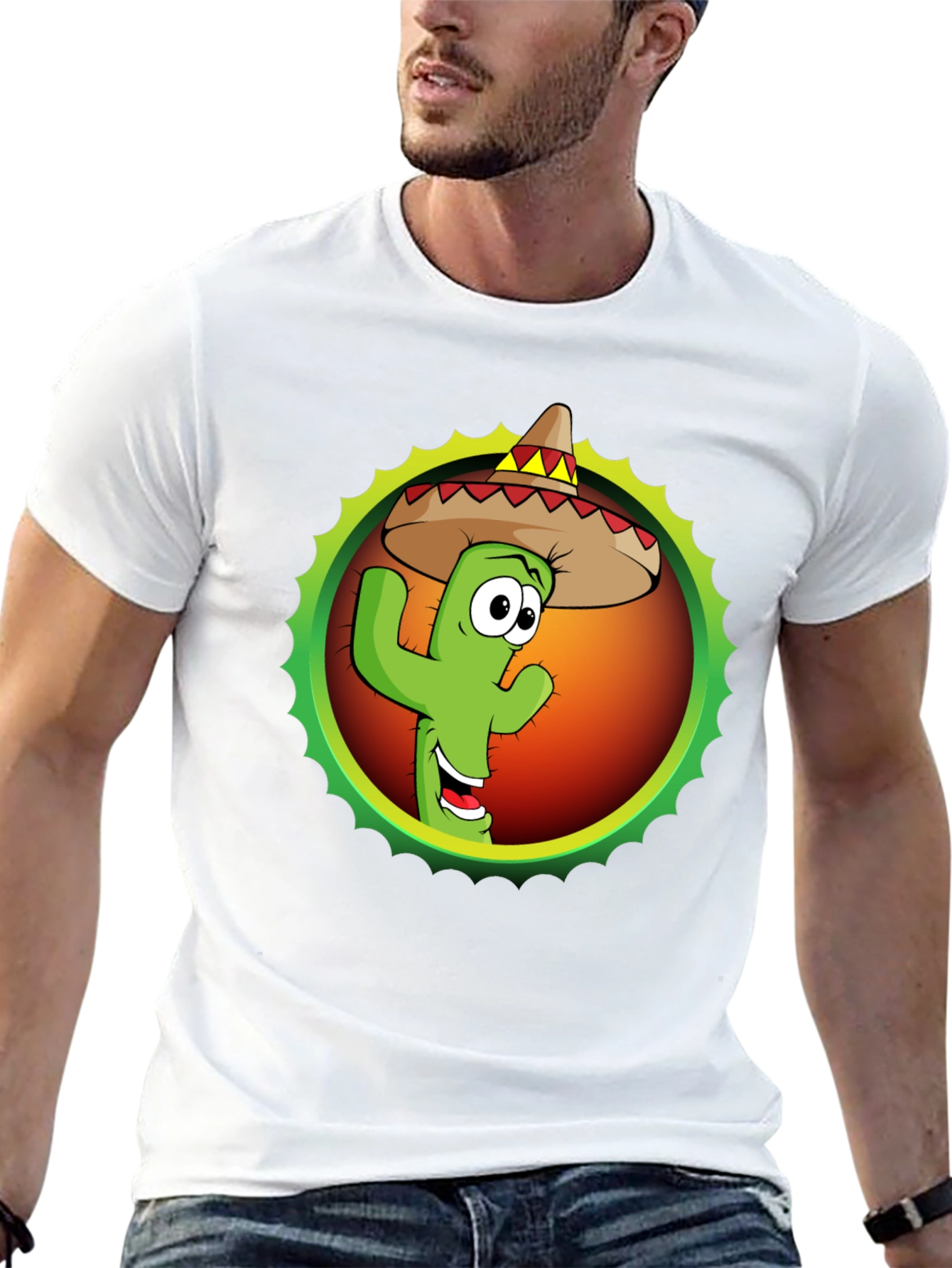Cactus Sombrero Graphic T-Shirt
