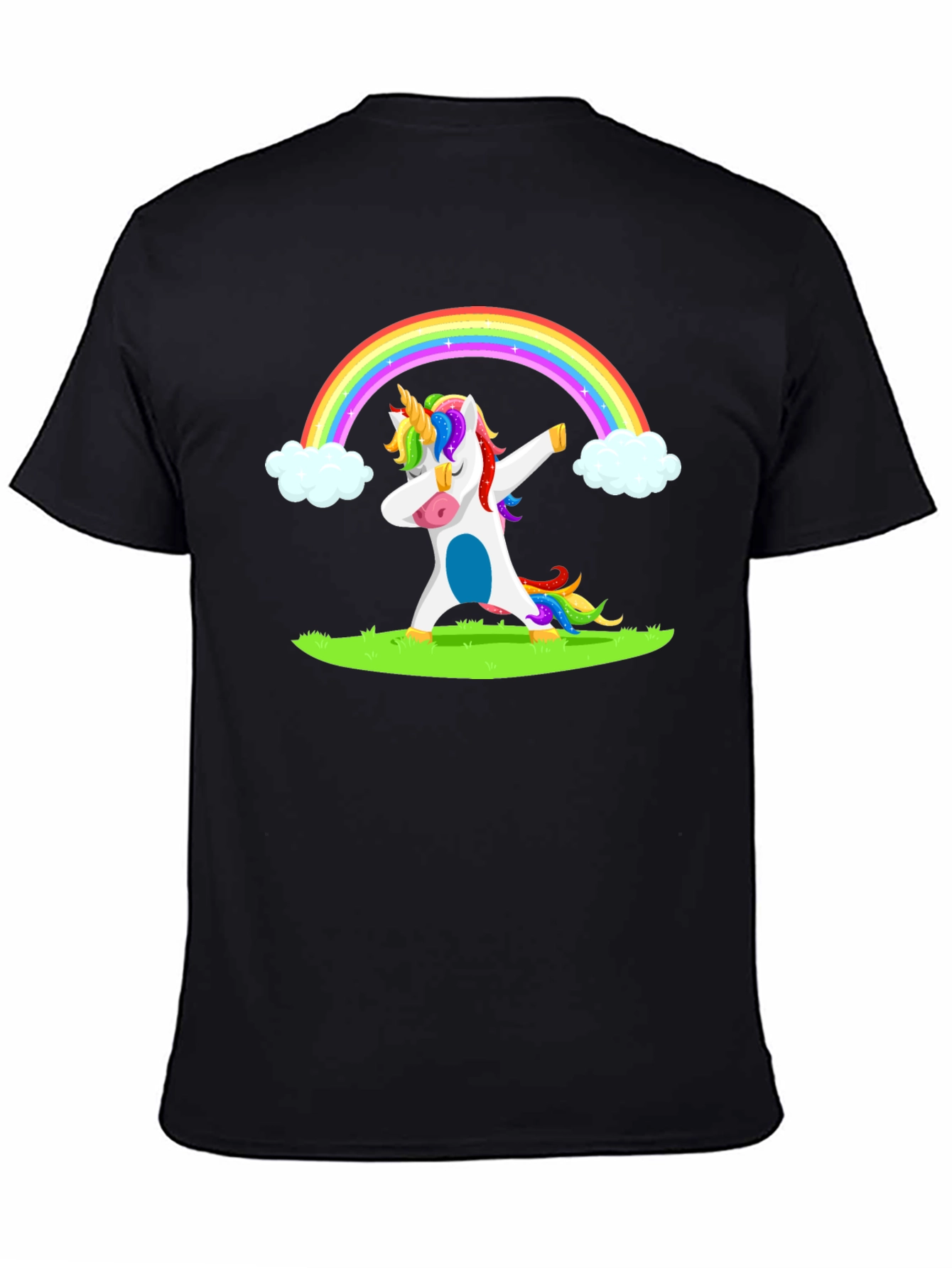 Dabbing Unicorn Rainbow Graphic T-Shirt