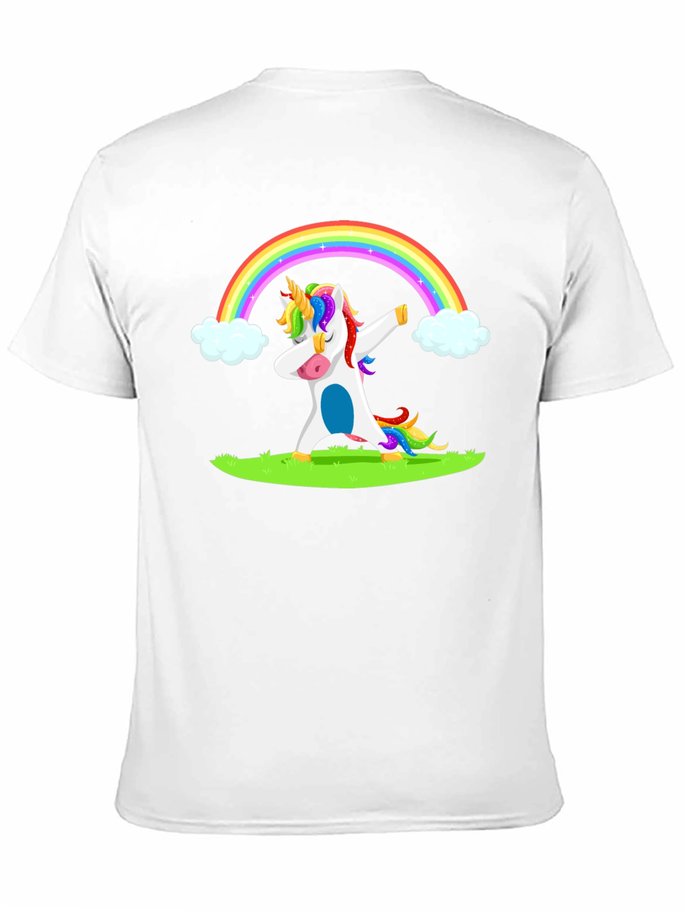 Dabbing Unicorn Rainbow Graphic T-Shirt