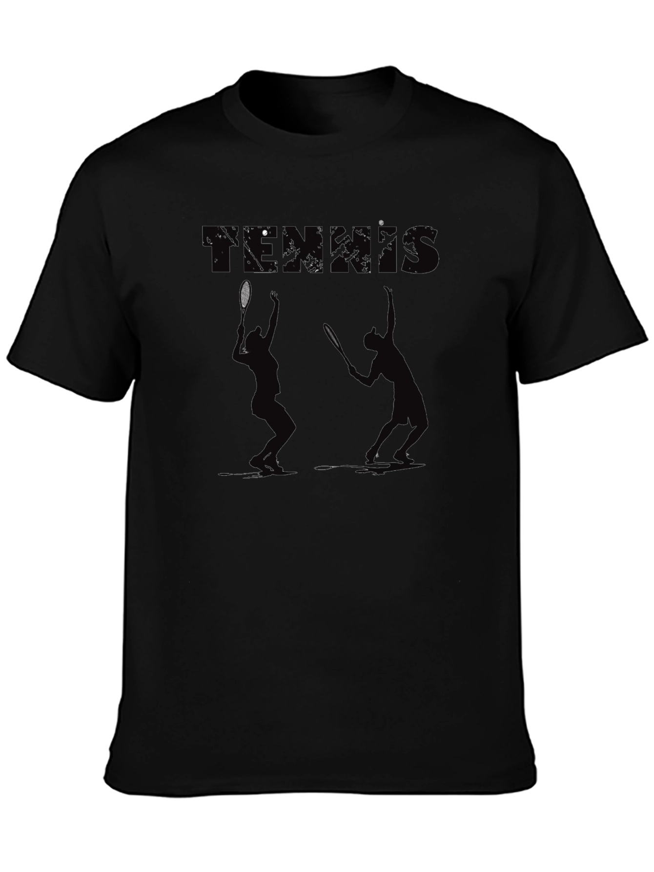 Tennis Graphic Black Tee