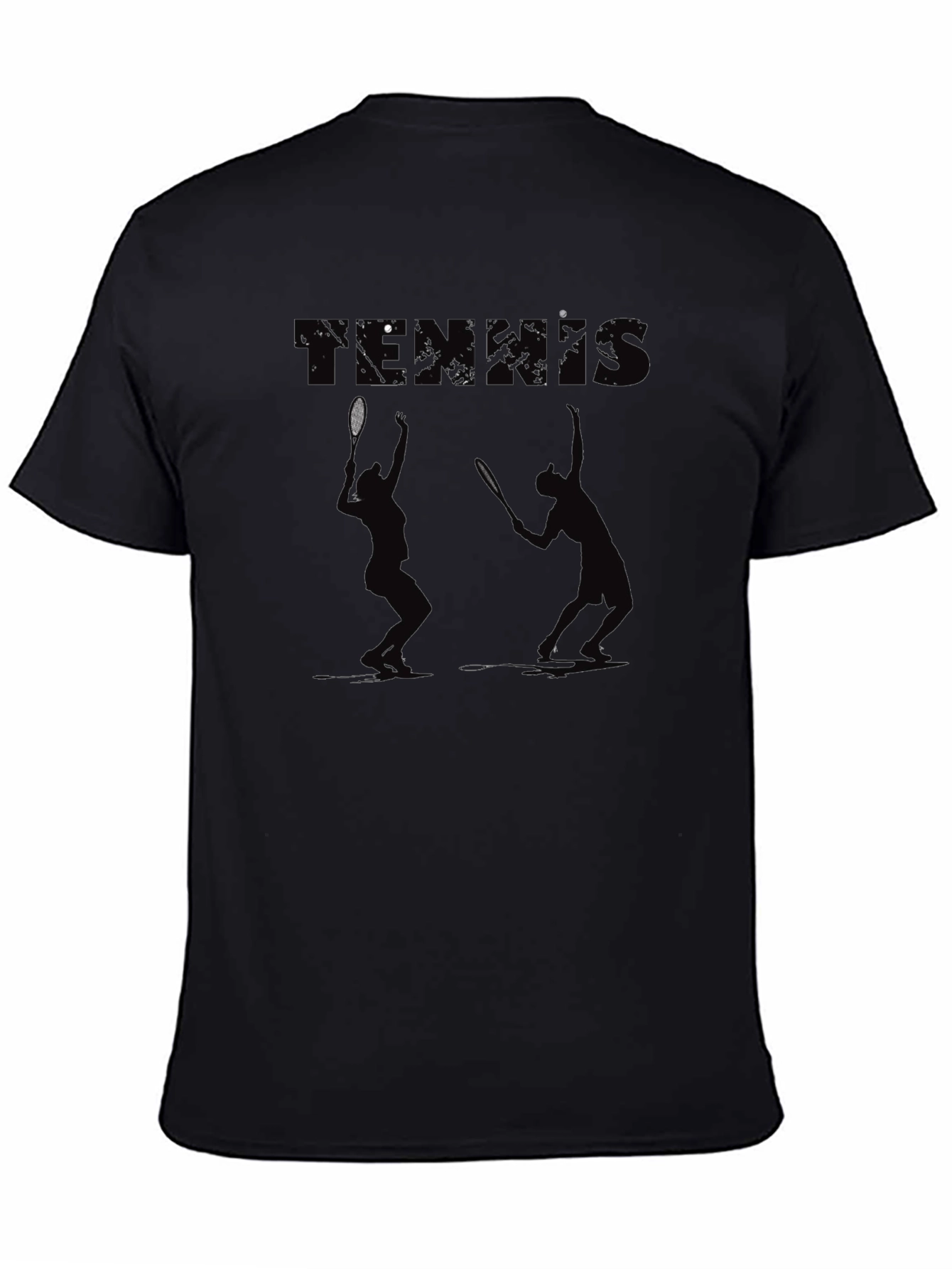 Tennis Graphic Black Tee