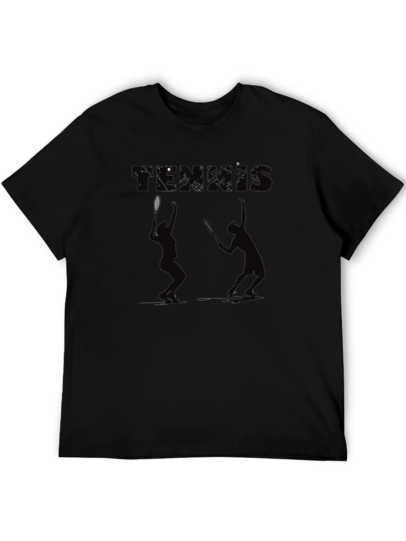 Tennis Graphic Black Tee