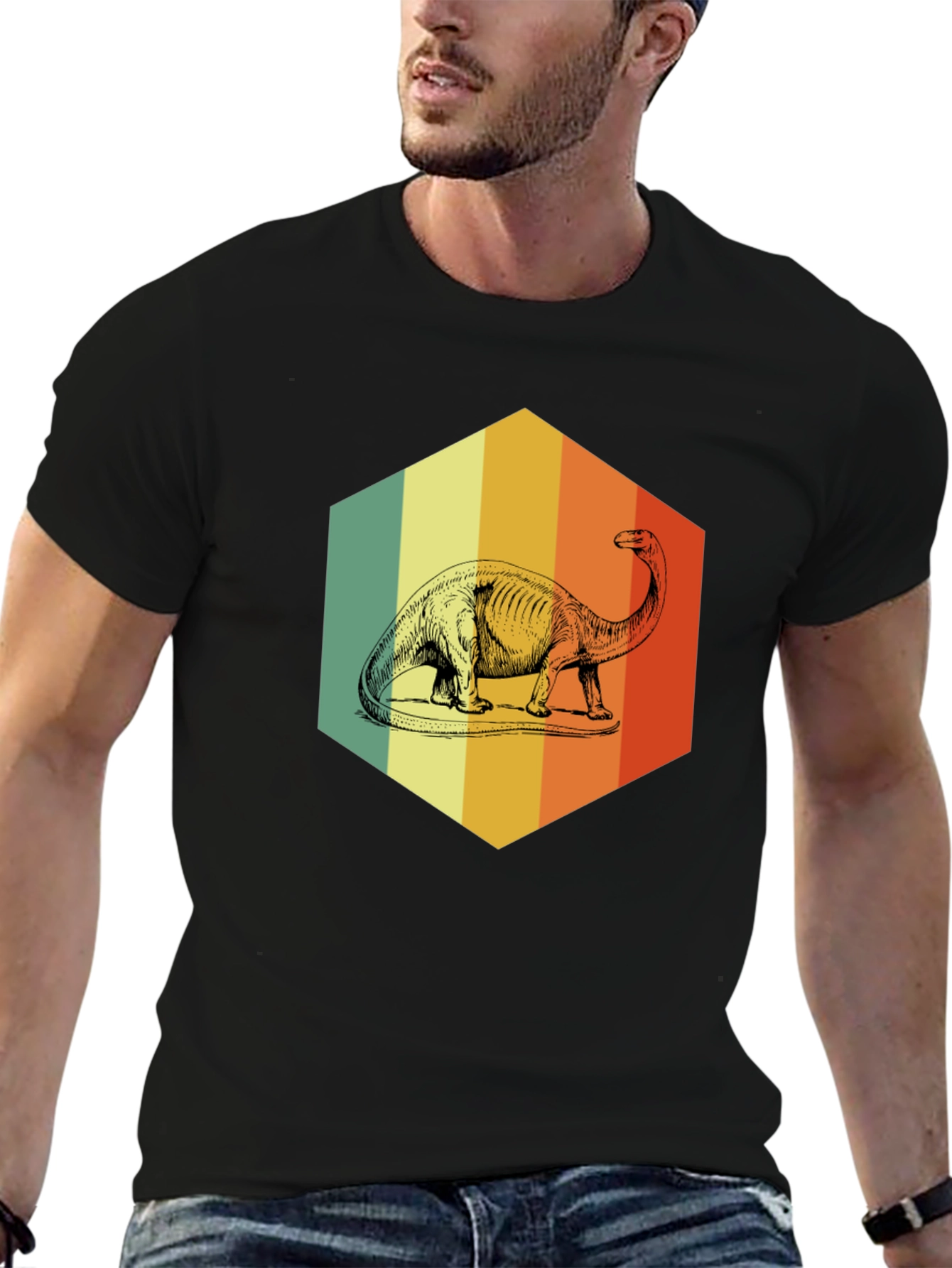 Retro Dinosaur Graphic T-Shirt