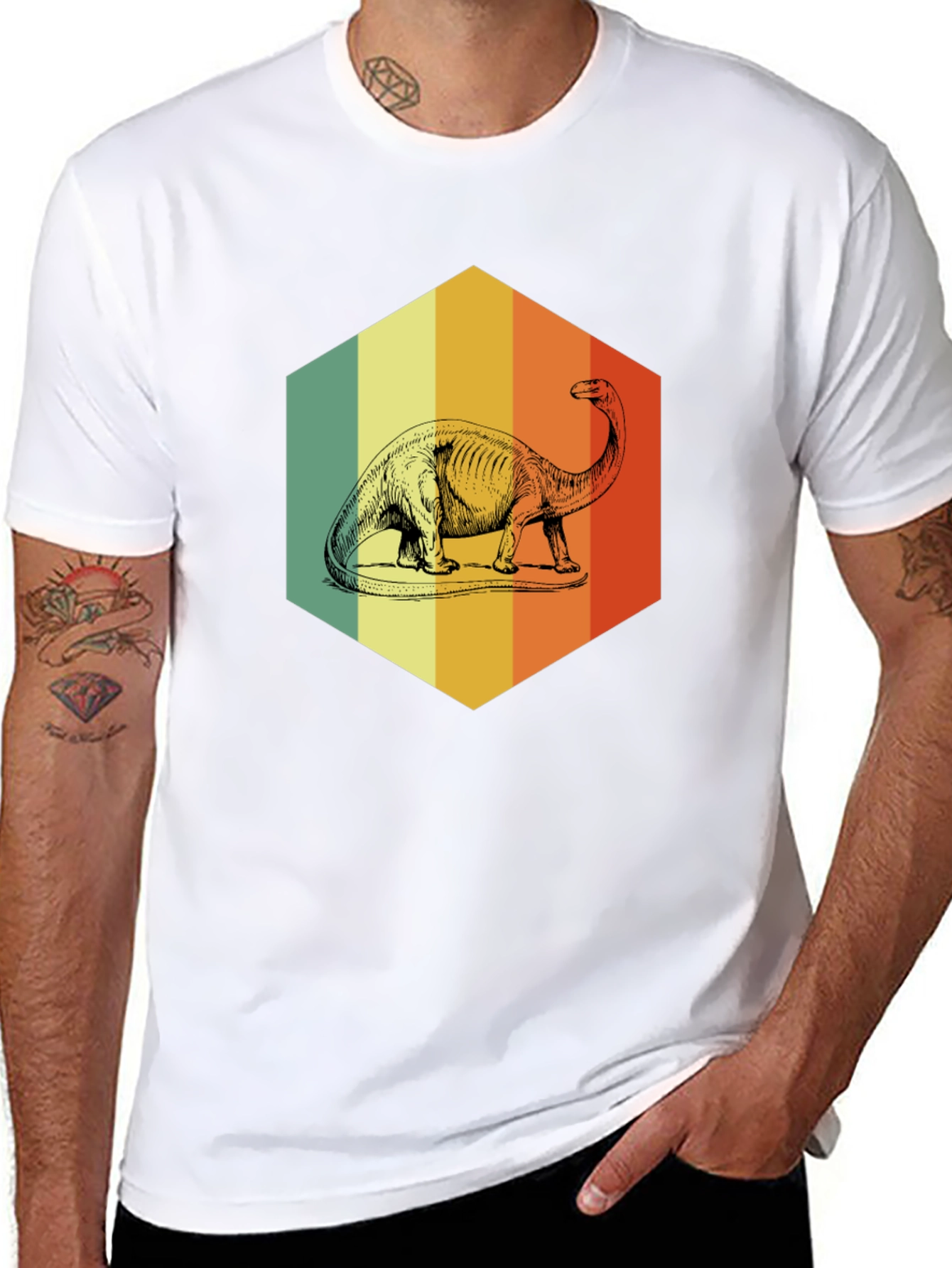 Retro Dinosaur Graphic T-Shirt