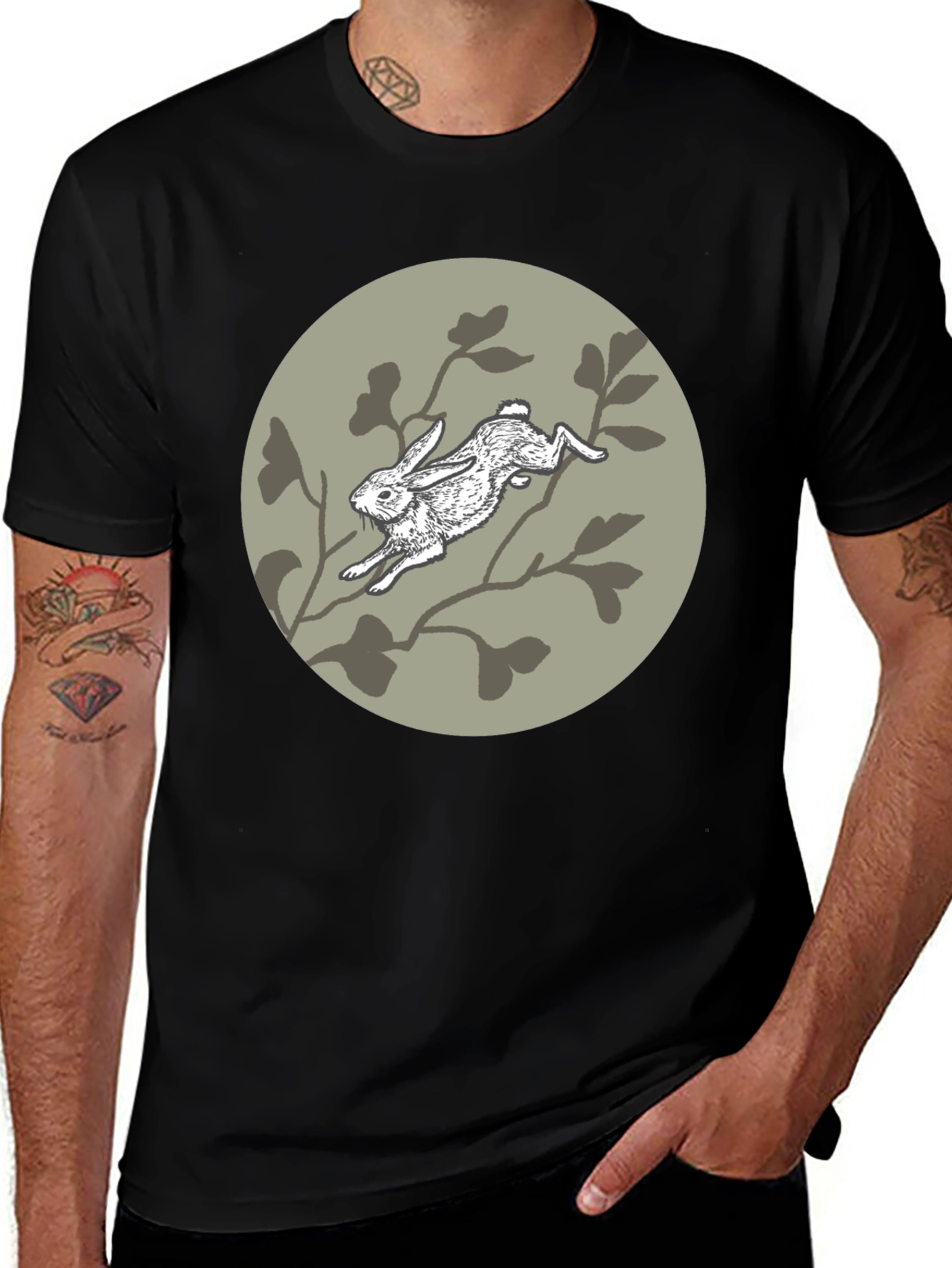Rabbit T-Shirt - Artistic Graphic Tee
