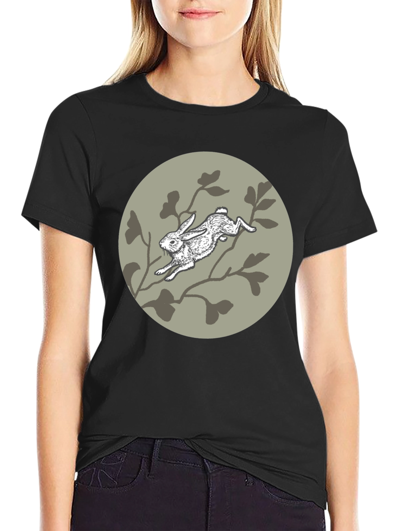 Rabbit T-Shirt - Artistic Graphic Tee