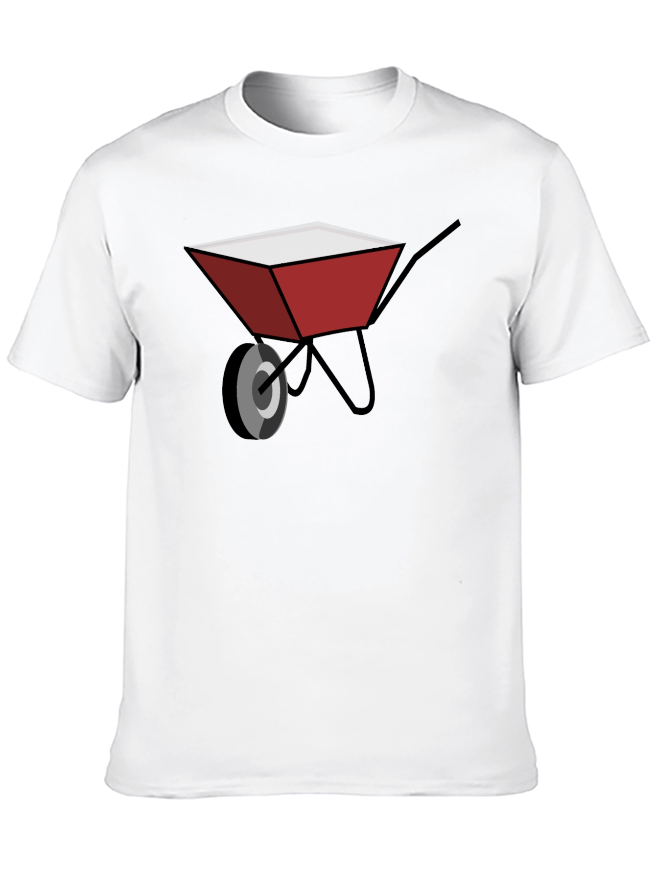 Mens Black Wheelbarrow Graphic T-Shirt